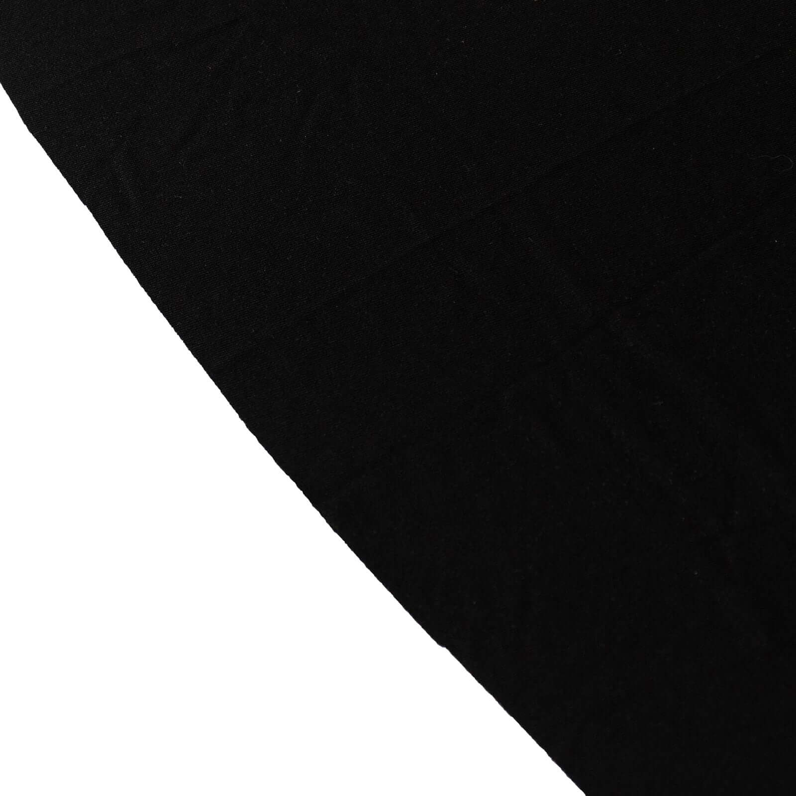 Spandex Round Tablecloth 6ft Black - Classy Table Cover Skirt with Ruffles - Image 6