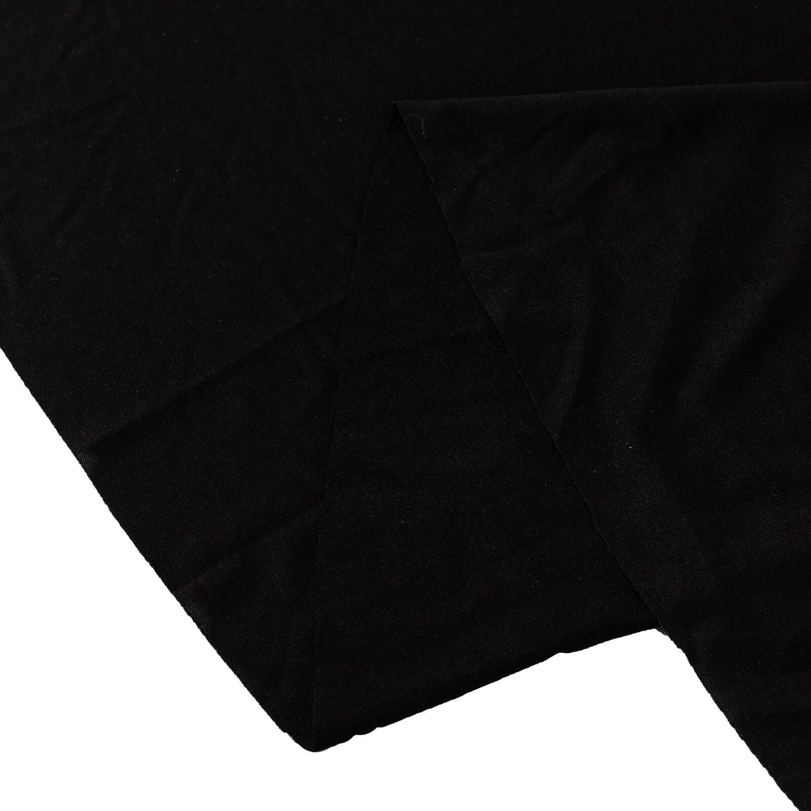 Spandex Round Tablecloth 6ft Black - Classy Table Cover Skirt with Ruffles - Image 8
