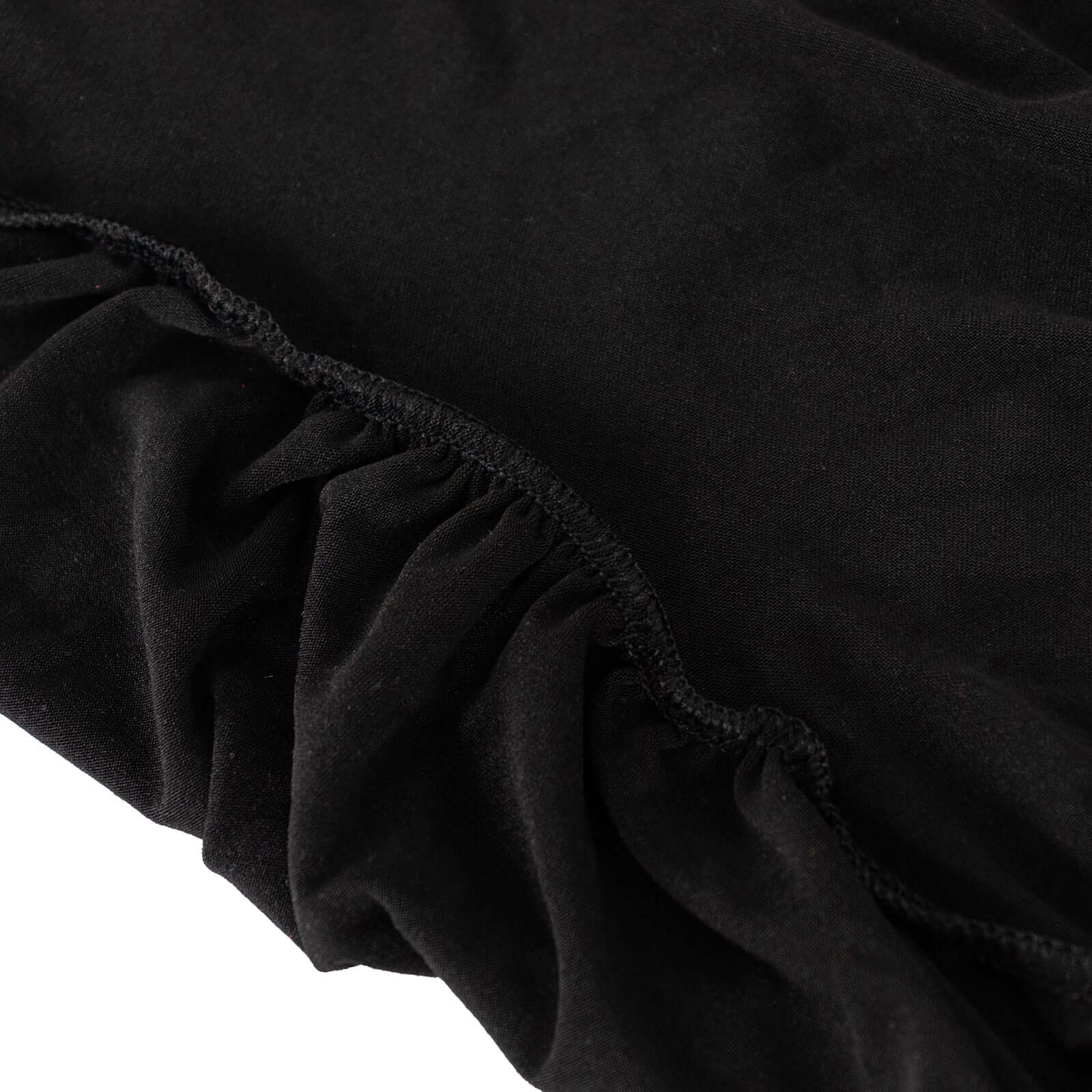 Spandex Round Tablecloth 6ft Black - Classy Table Cover Skirt with Ruffles - Image 9