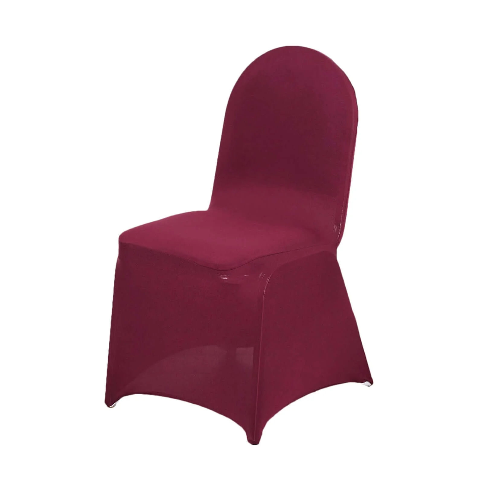 Spandex Stretch Fitted Banquet Chair Cover 160GSM Burgundy - Durable Slip-On Slipcover - Image 7