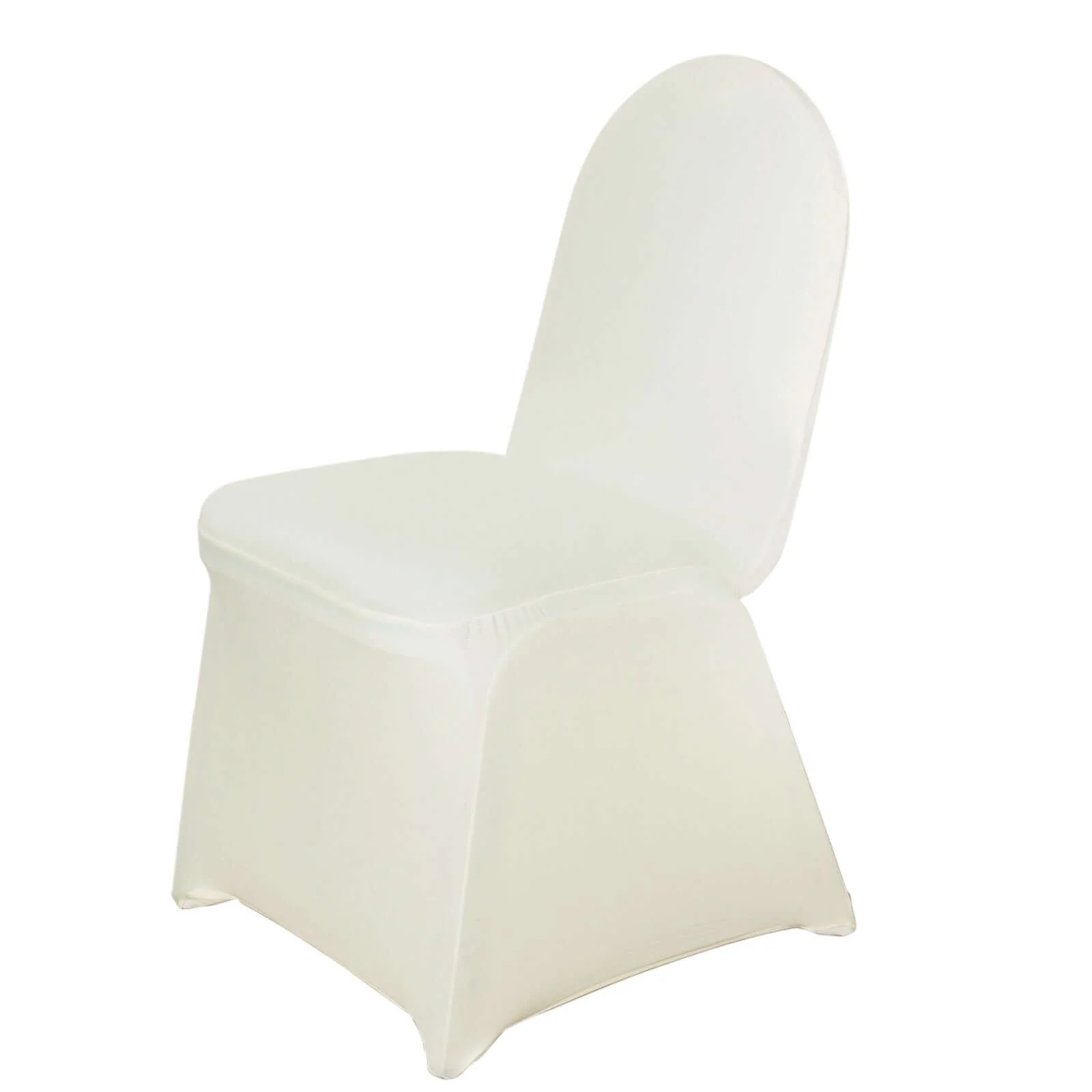 Spandex Stretch Fitted Banquet Chair Cover 160GSM Ivory - Durable Slip-On Slipcover - Image 8