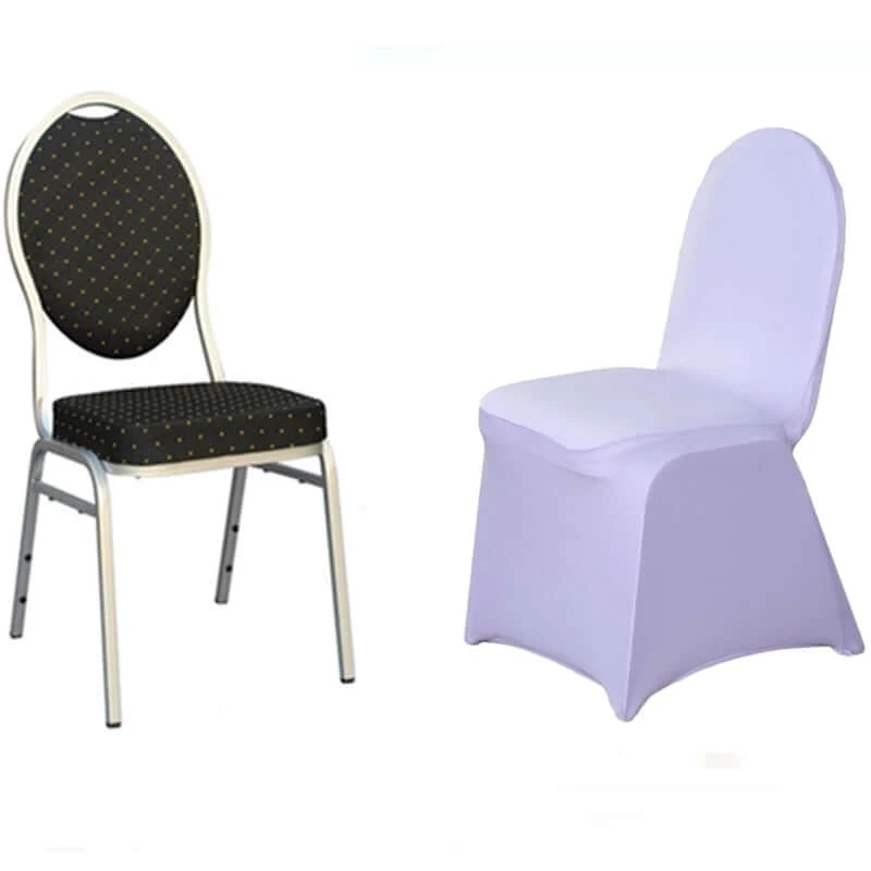 Spandex Stretch Fitted Banquet Chair Cover 160GSM Lavender Lilac - Durable Slip-On Slipcover - Image 8