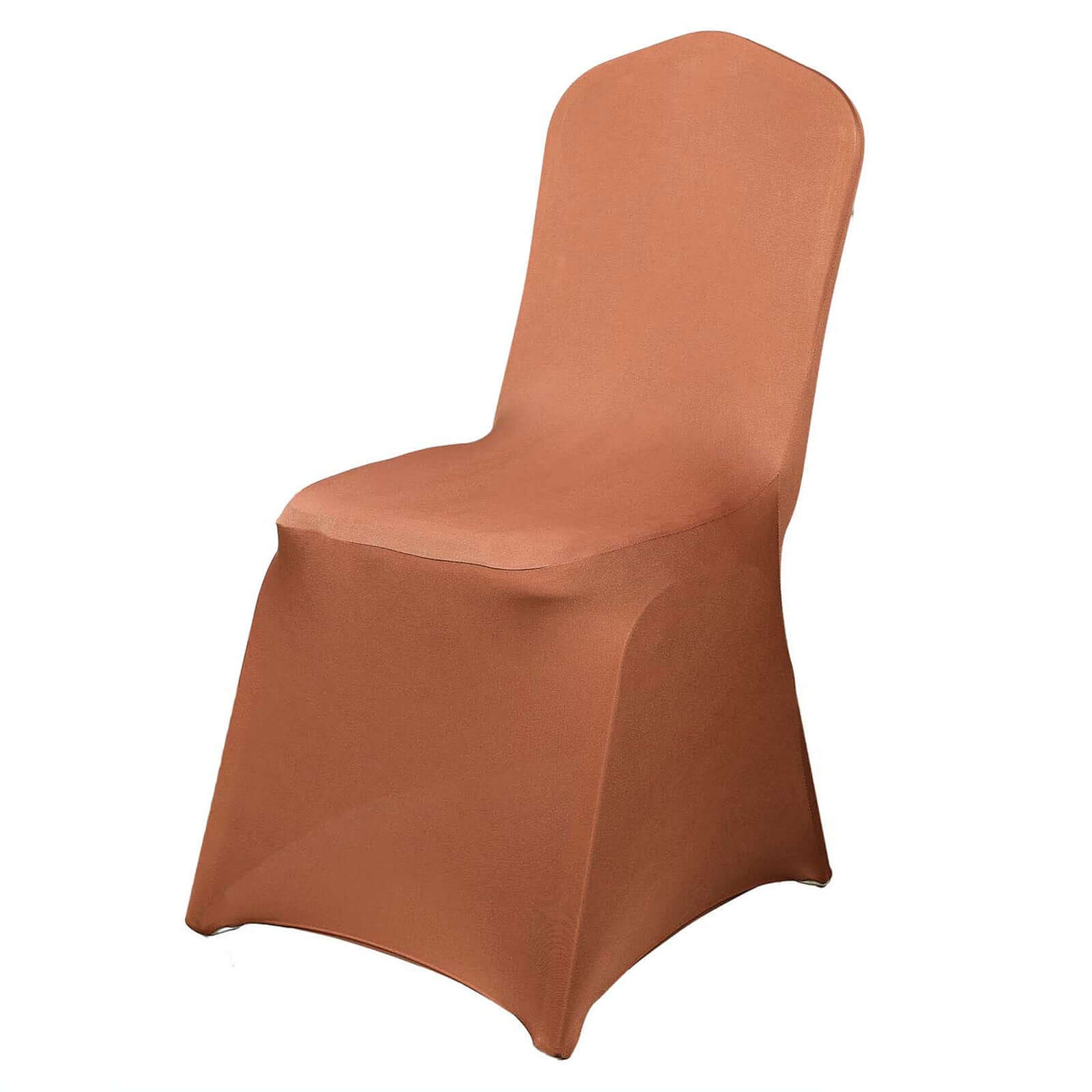 Spandex Stretch Fitted Banquet Chair Cover 160GSM Terracotta (Rust) - Durable Slip-On Slipcover - Image 10