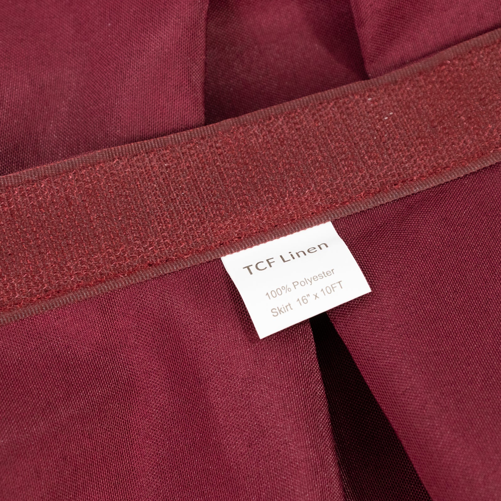 Portable Stage Skirting Polyester Shirred Pleat Stage Cover for Wedding Platform Burgundy - 16"x10ft - Image 6