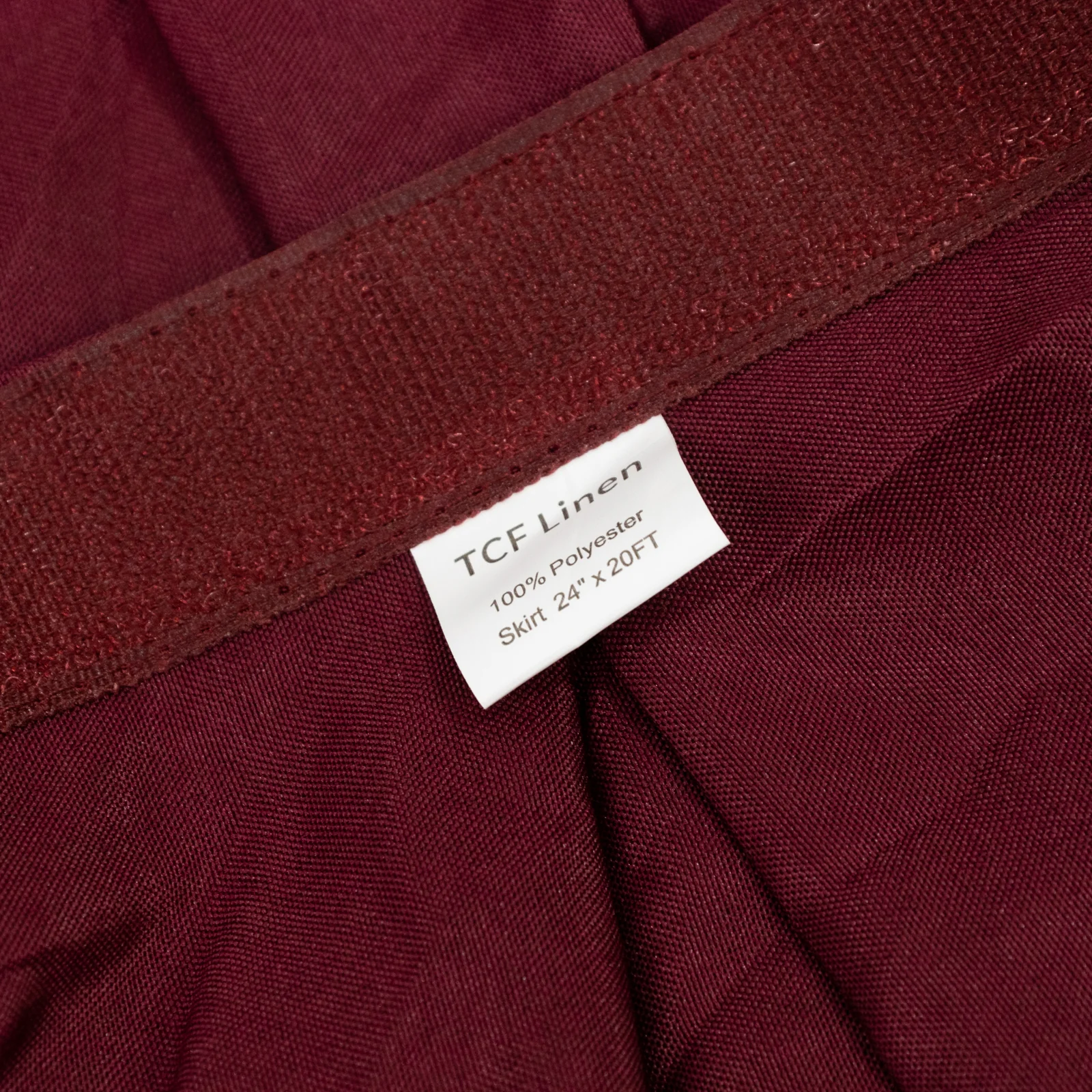 Portable Stage Skirting Polyester Shirred Pleat Stage Cover for Wedding Platform Burgundy - 24"x20ft - Image 6