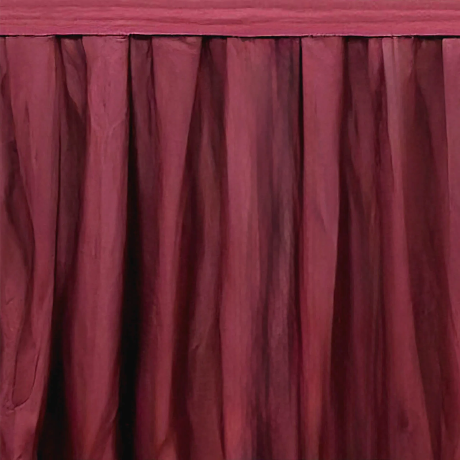 Portable Stage Skirting Polyester Shirred Pleat Stage Cover for Wedding Platform Burgundy - 48"x20ft - Image 7