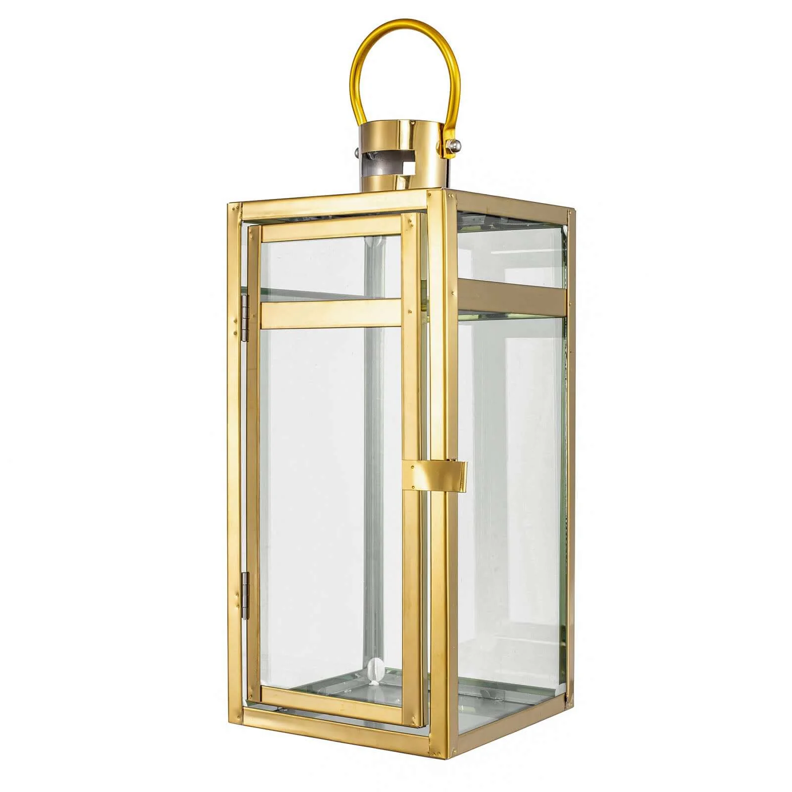 Stainless Steel Candle Lantern 12" Vintage Top Design Gold - Outdoor Metal Patio Lantern Centerpiece - Image 10