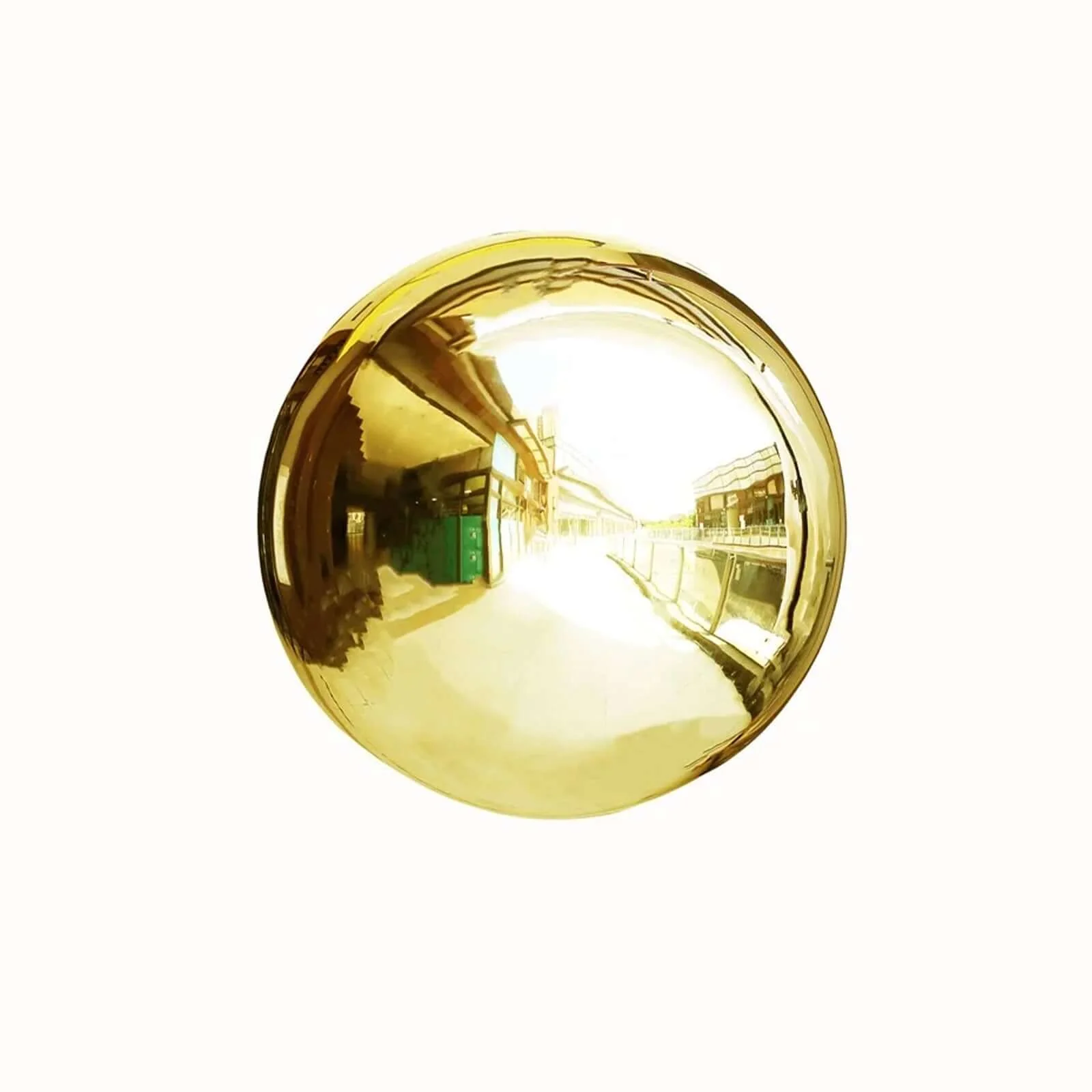 Stainless Steel Gazing Globe Mirror Ball 16" Reflective Shiny Hollow Sphere Gold - Outdoor Garden Decoration - Image 7
