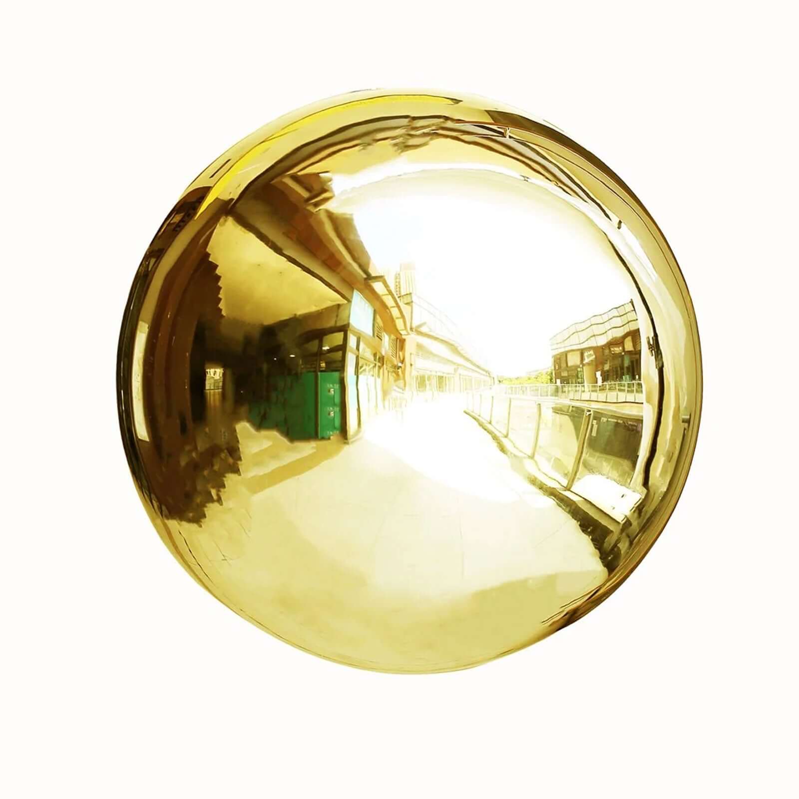 Stainless Steel Gazing Globe Mirror Ball 22" Reflective Shiny Hollow Sphere Gold - Outdoor Garden Decoration - Image 7