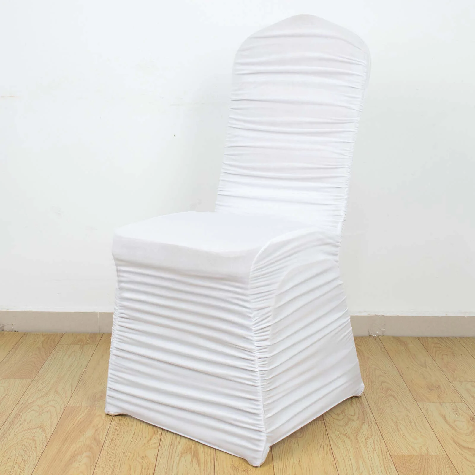 Stretch Spandex Fitted Banquet Chair Cover White Rouge - Durable Slip-On Slipcover for Sophisticated Events - Image 7