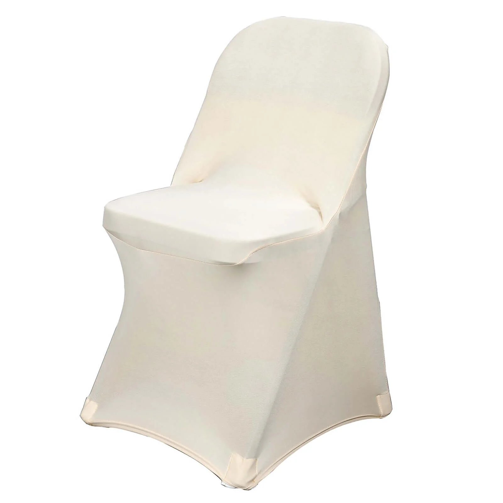 Stretch Spandex Folding Chair Cover Beige - Durable 160GSM Fitted Slipcover - Image 5