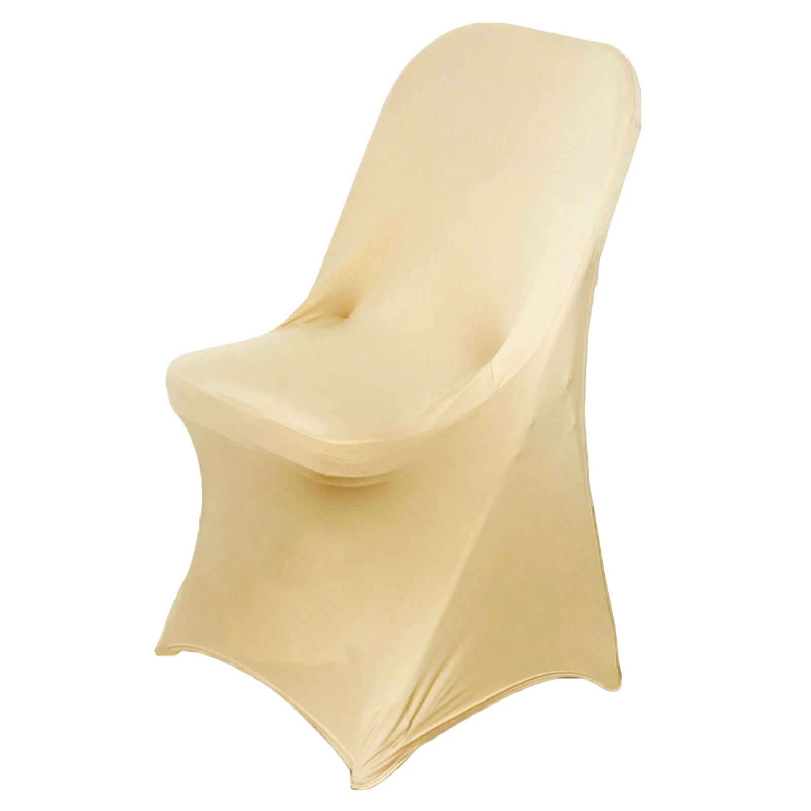 Stretch Spandex Folding Chair Cover Champagne - Durable 160GSM Fitted Slipcover - Image 5