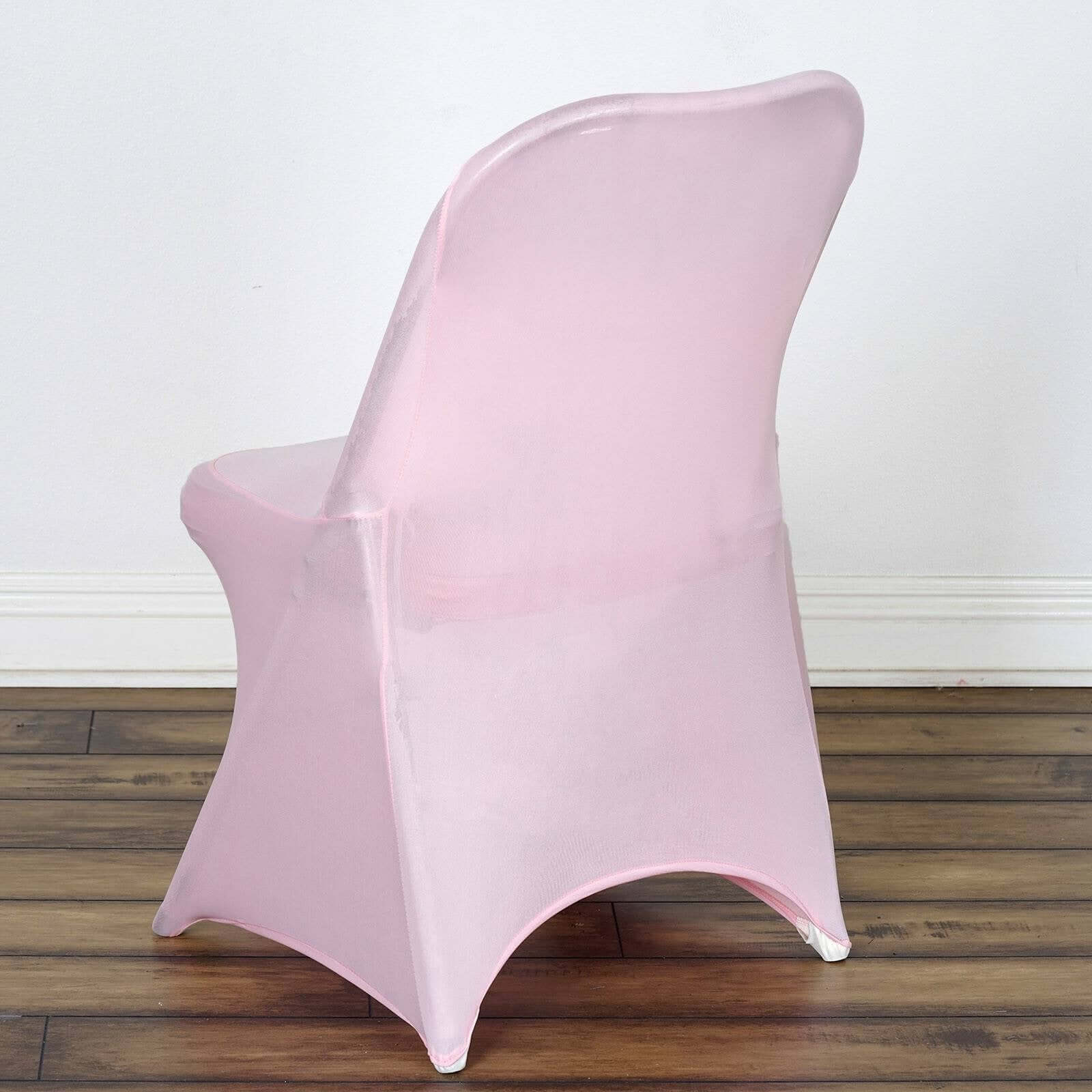 Stretch Spandex Folding Chair Cover Pink - Durable 160GSM Fitted Slipcover - Image 2