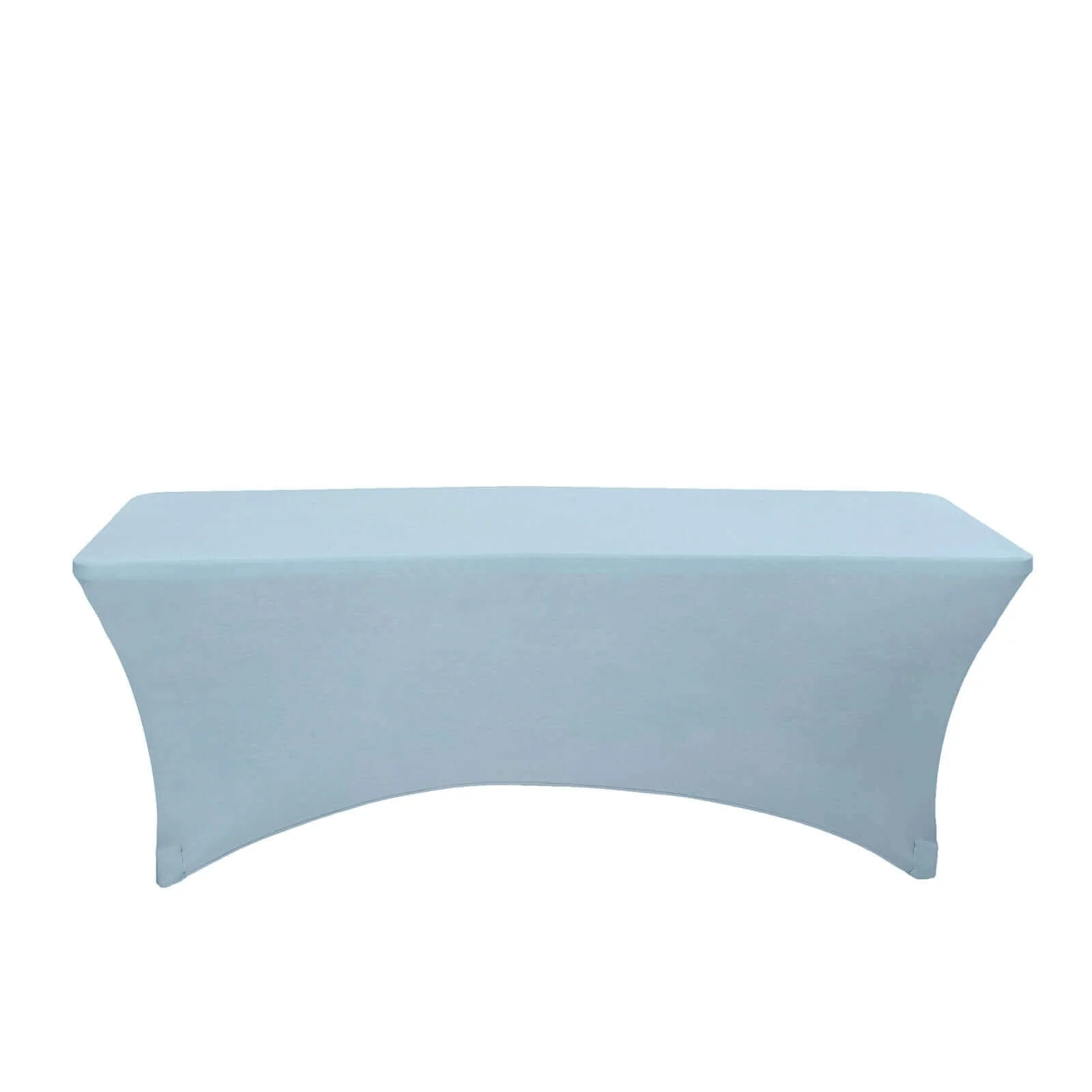 Stretch Spandex Rectangle Fitted Table Cover 96"x30" Dusty Blue - Wrinkle Free Form-Fitting Tablecloth - Image 7