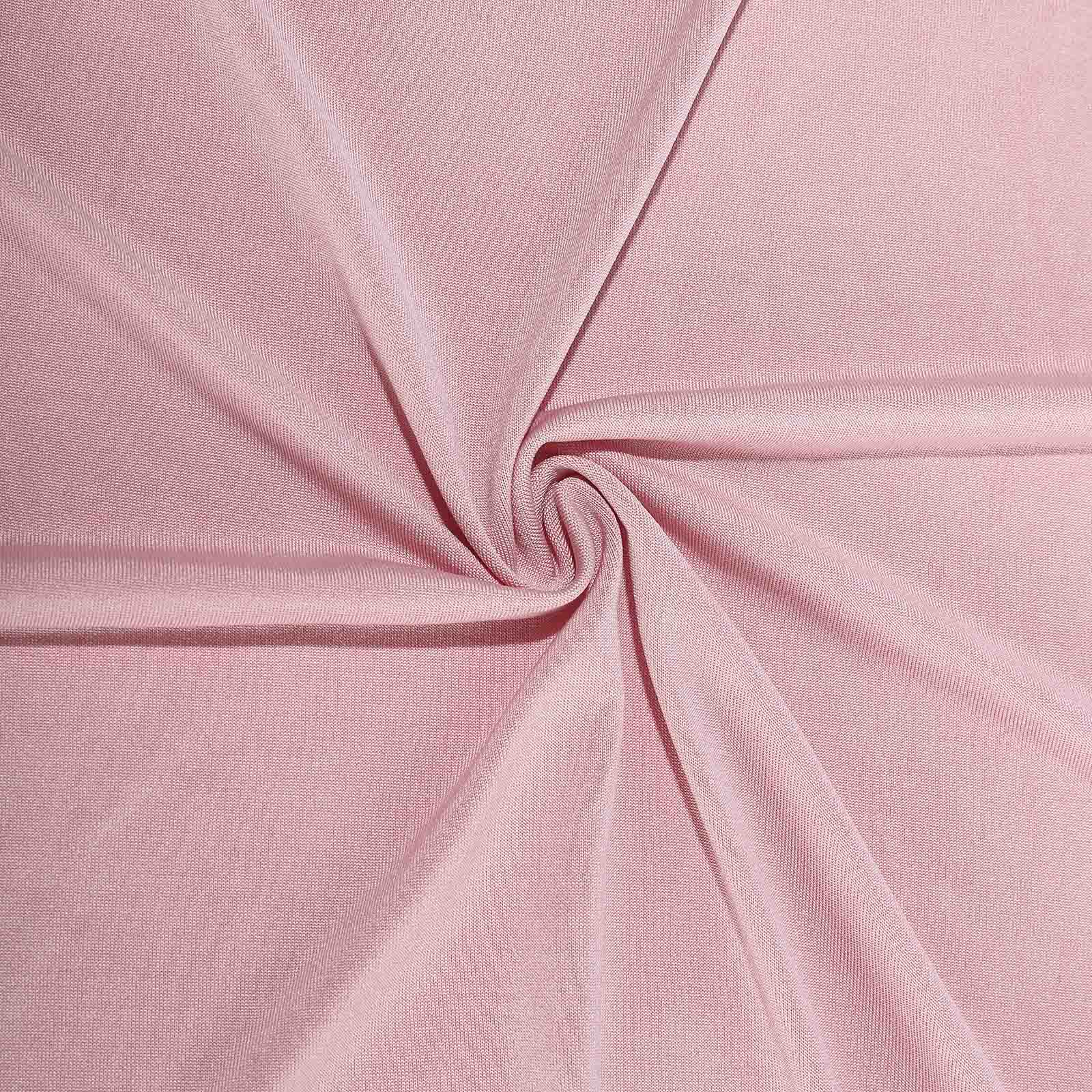 Stretch Spandex Rectangle Fitted Table Cover 96"x30" Dusty Rose - Wrinkle Free Form-Fitting Tablecloth - Image 8