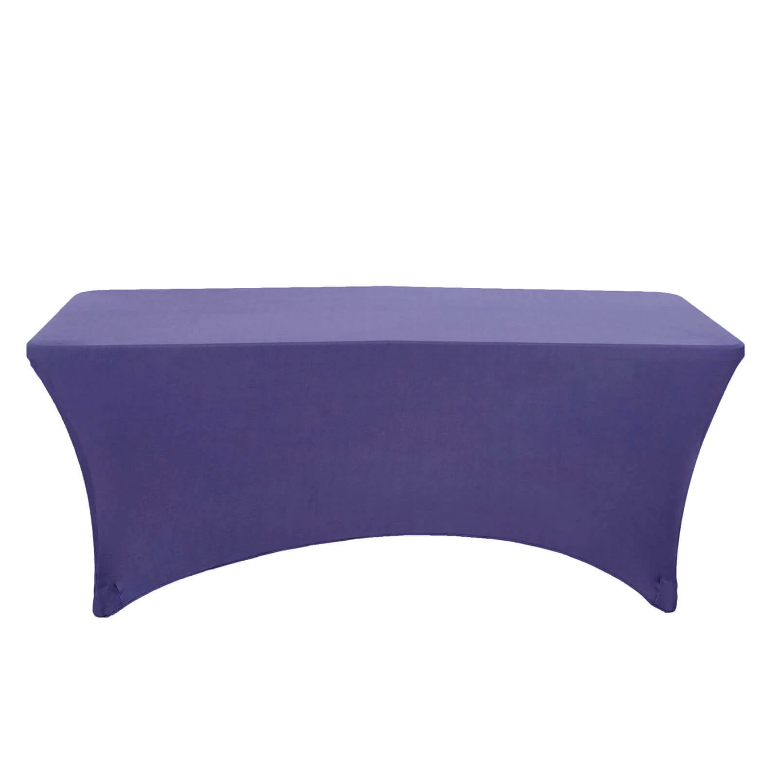 Stretch Spandex Rectangle Fitted Table Cover 96"x30" Purple - Wrinkle Free Form-Fitting Tablecloth - Image 7