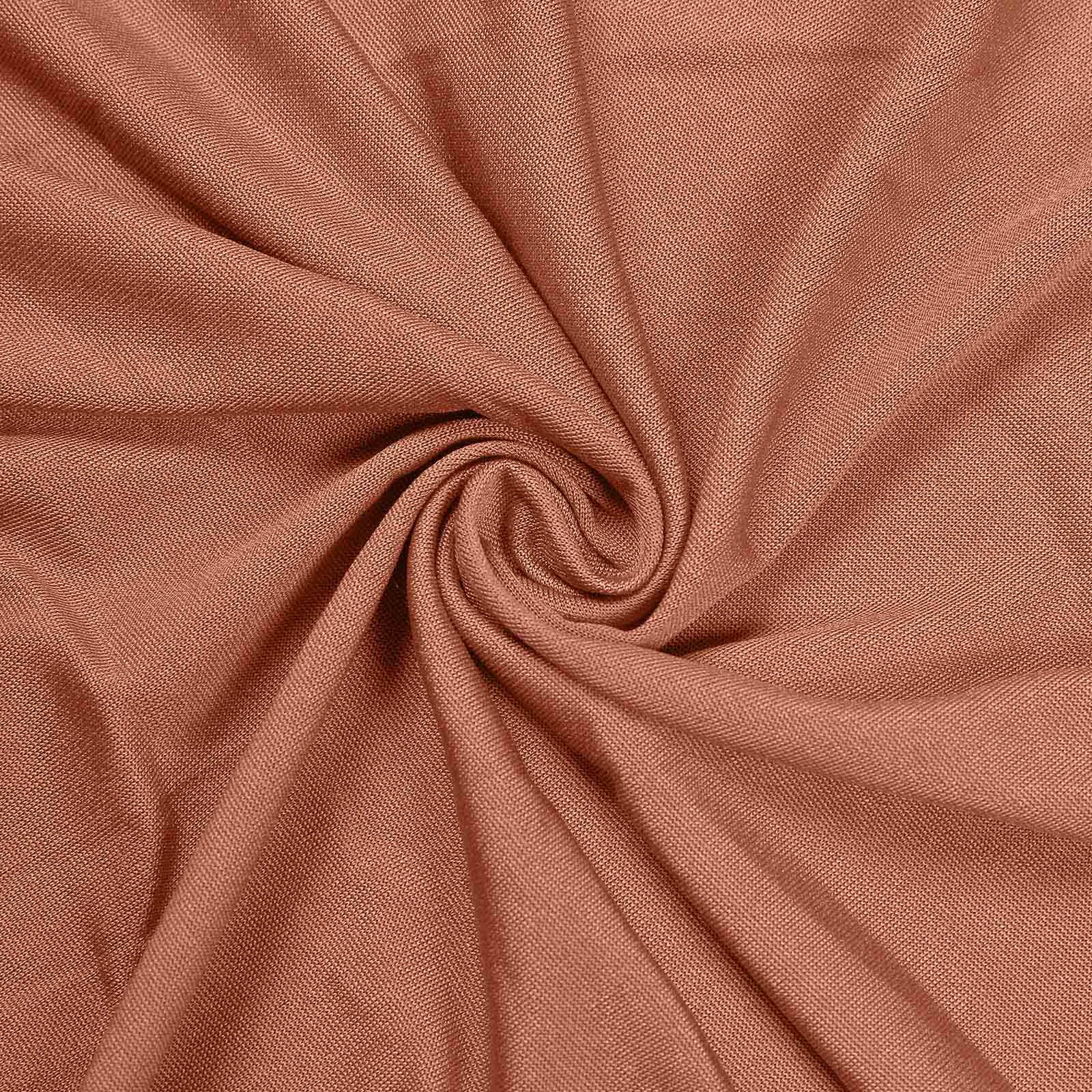 Stretch Spandex Rectangle Fitted Table Cover 96"x30" Terracotta (Rust) - Wrinkle Free Form-Fitting Tablecloth - Image 8