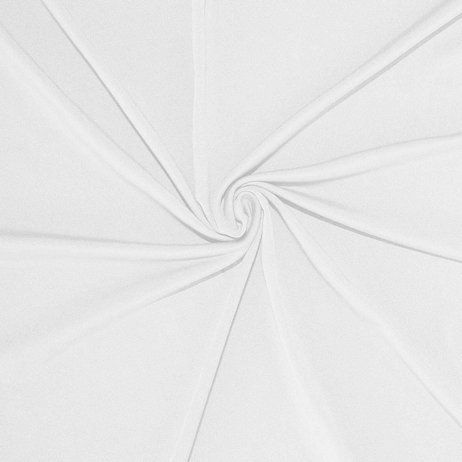 Stretch Spandex Rectangle Tablecloth 48"x30" White - Easy to Maintain Form-Fitting Table Cover for Weddings & Events - Image 3