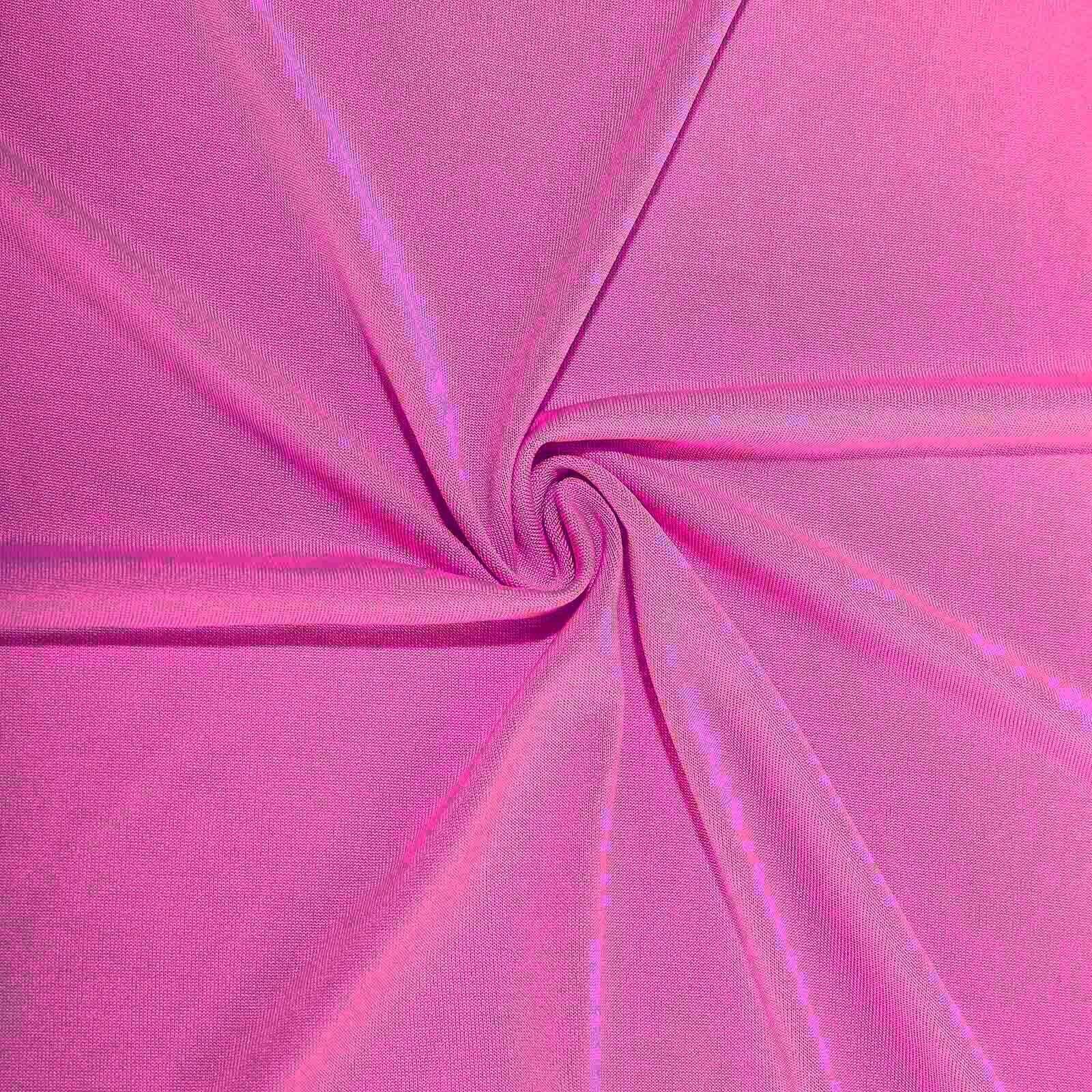 Stretch Spandex Rectangle Tablecloth 6ft Fuchsia - Wrinkle Free Fitted Table Cover - Image 6