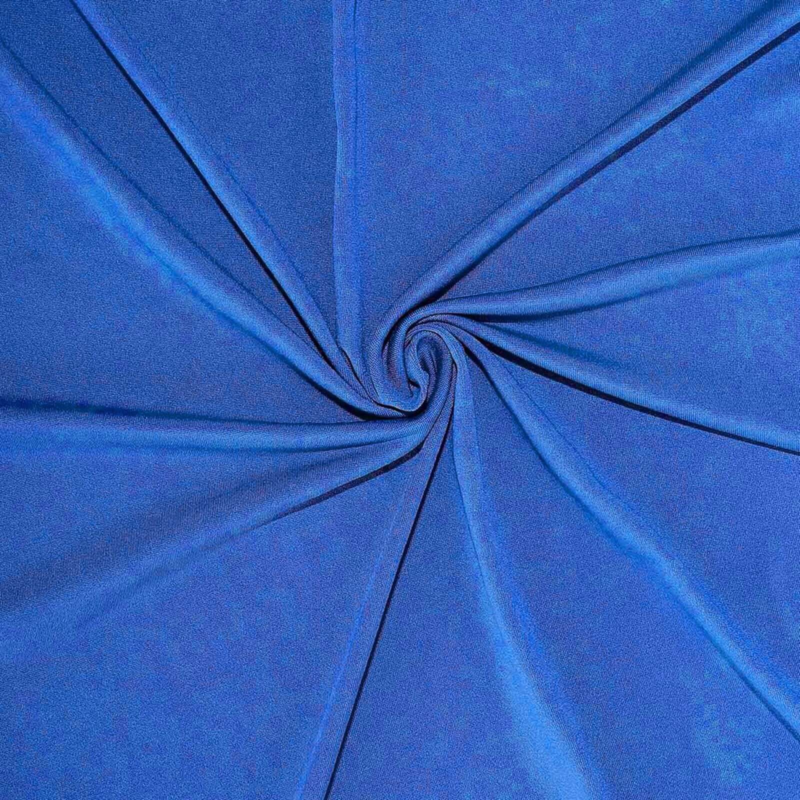 Stretch Spandex Rectangle Tablecloth 6ft Royal Blue - Wrinkle Free Fitted Table Cover - Image 8