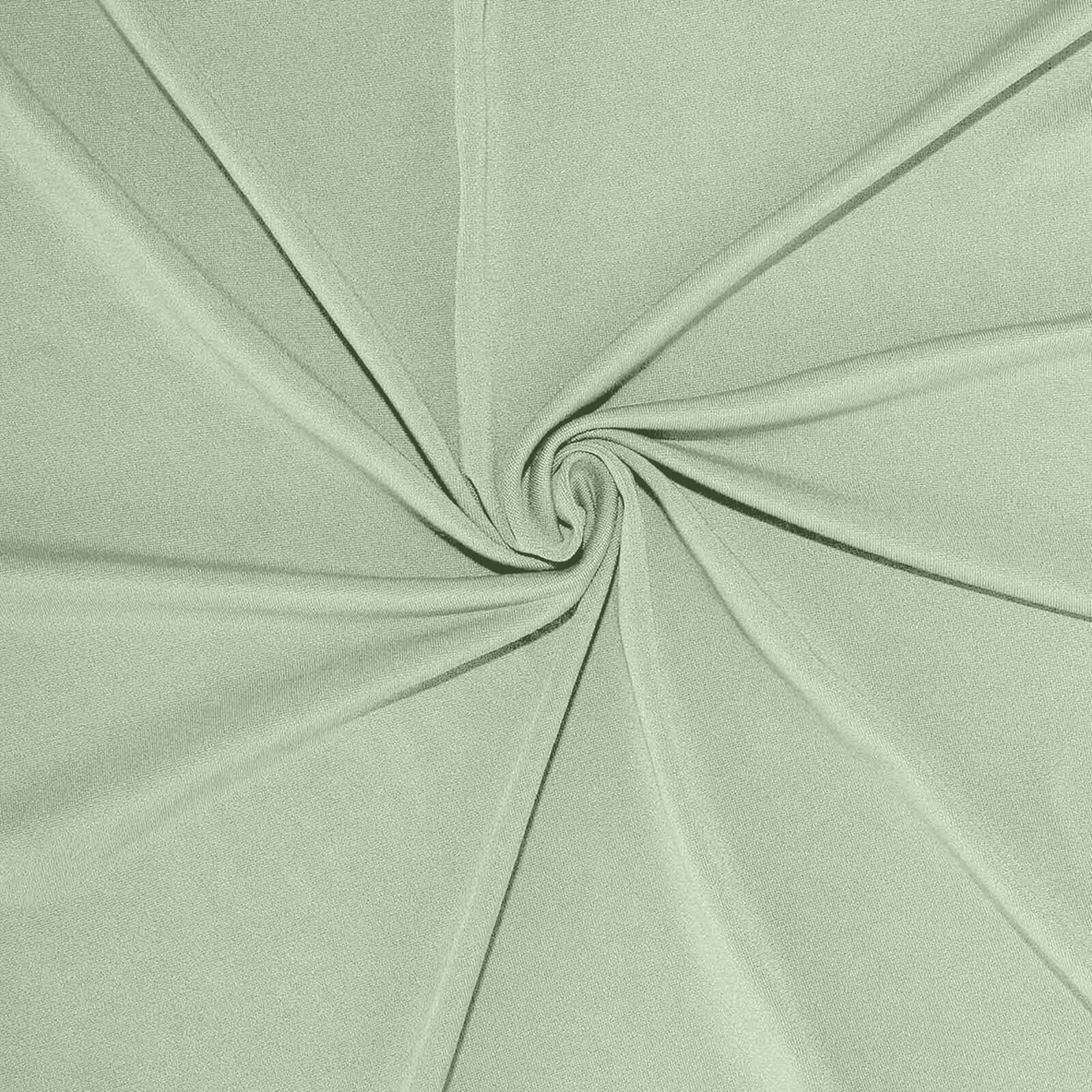 Stretch Spandex Rectangle Tablecloth 6ft Sage Green - Wrinkle Free Fitted Table Cover - Image 8