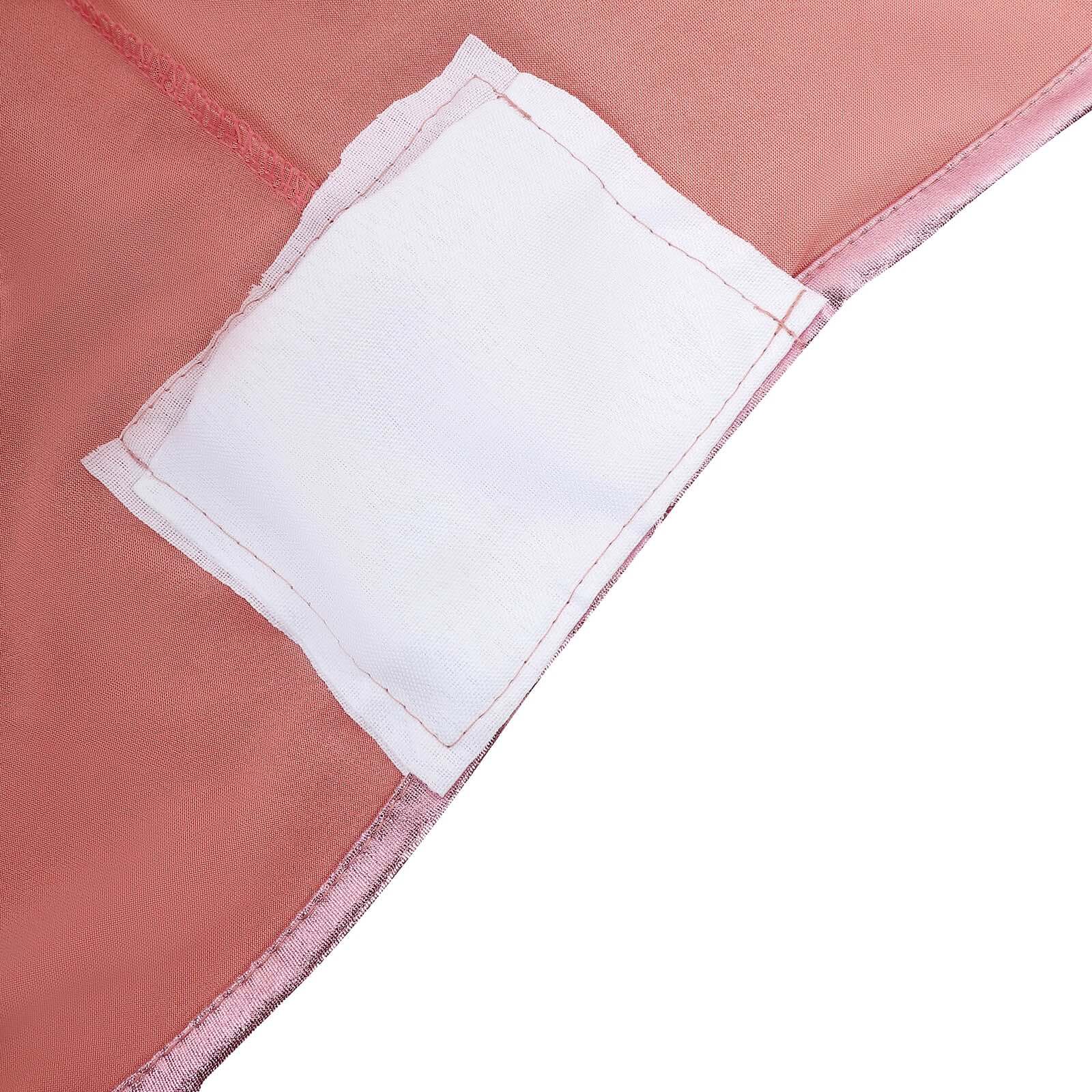 Stretch Spandex Rectangle Tablecloth 72"x30" Metallic Rose Gold - Dazzling Form-Fitting Table Cover - Image 14