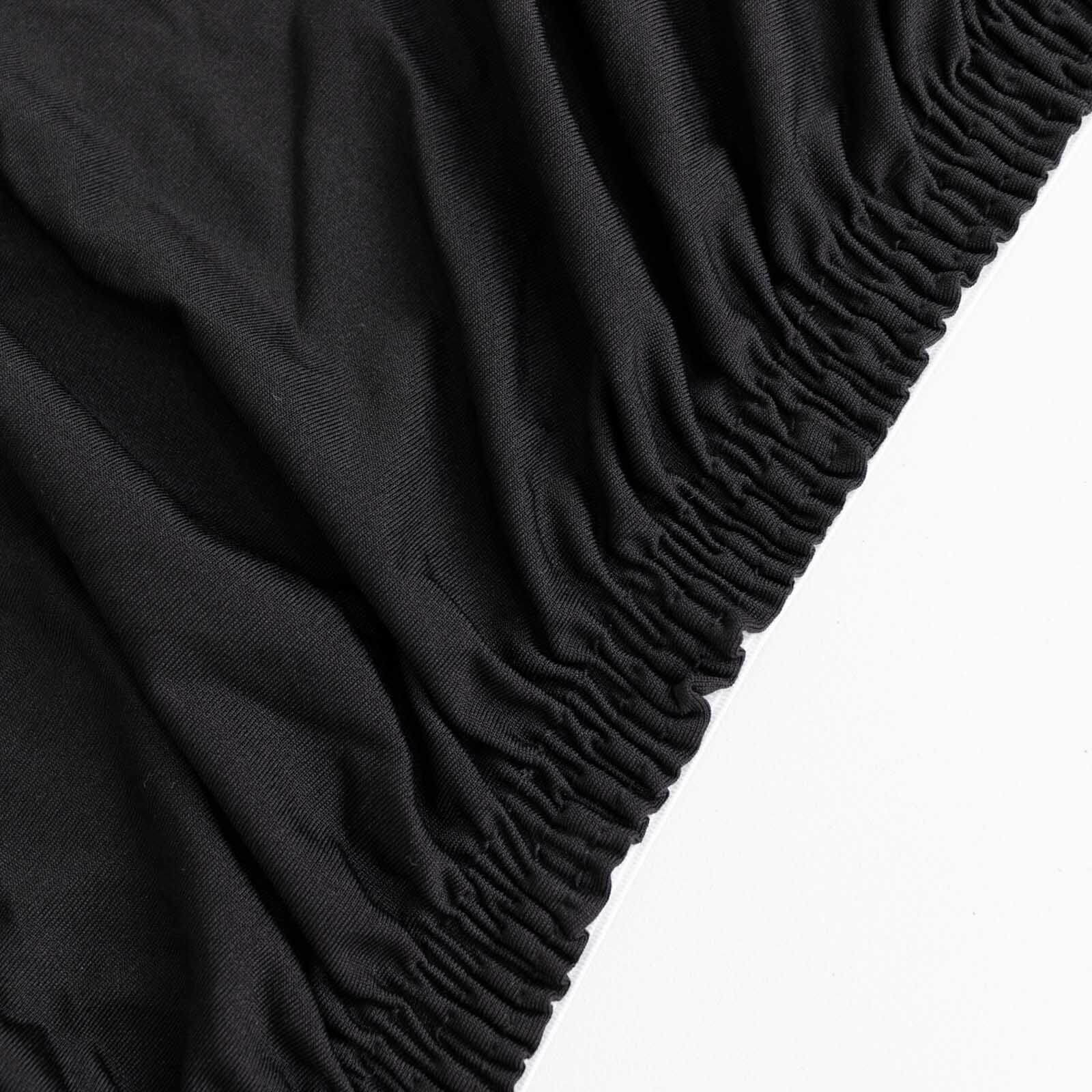 Stretch Spandex Rectangle Tablecloth Top Cover 48"x30" Black - Tailored Fit Table Topper Cap - Image 14