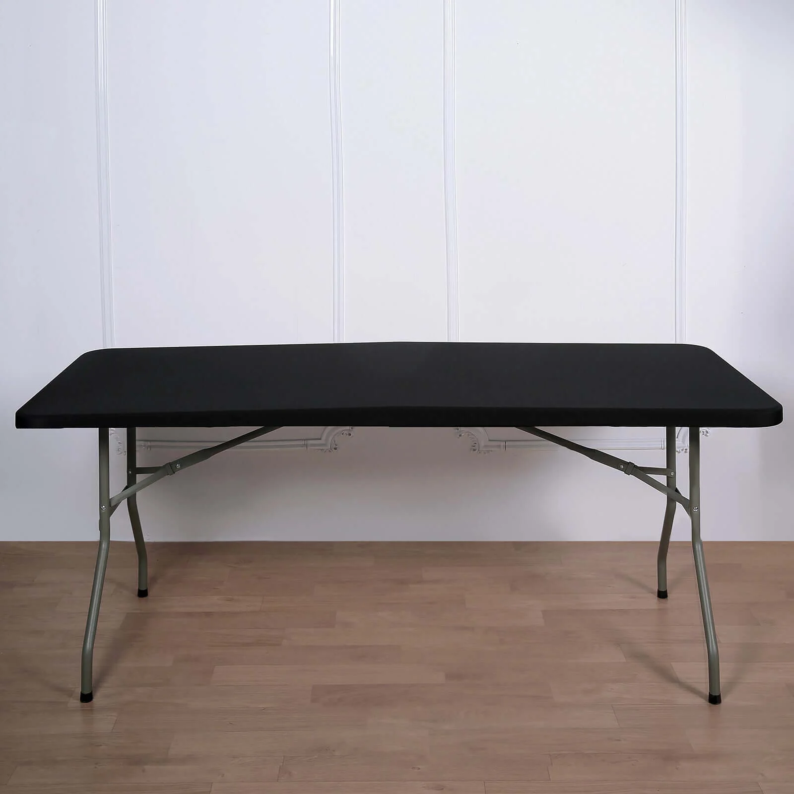 Stretch Spandex Rectangle Tablecloth Top Cover 72"x30" Black - Tailored Fit Table Topper Cap - Image 5