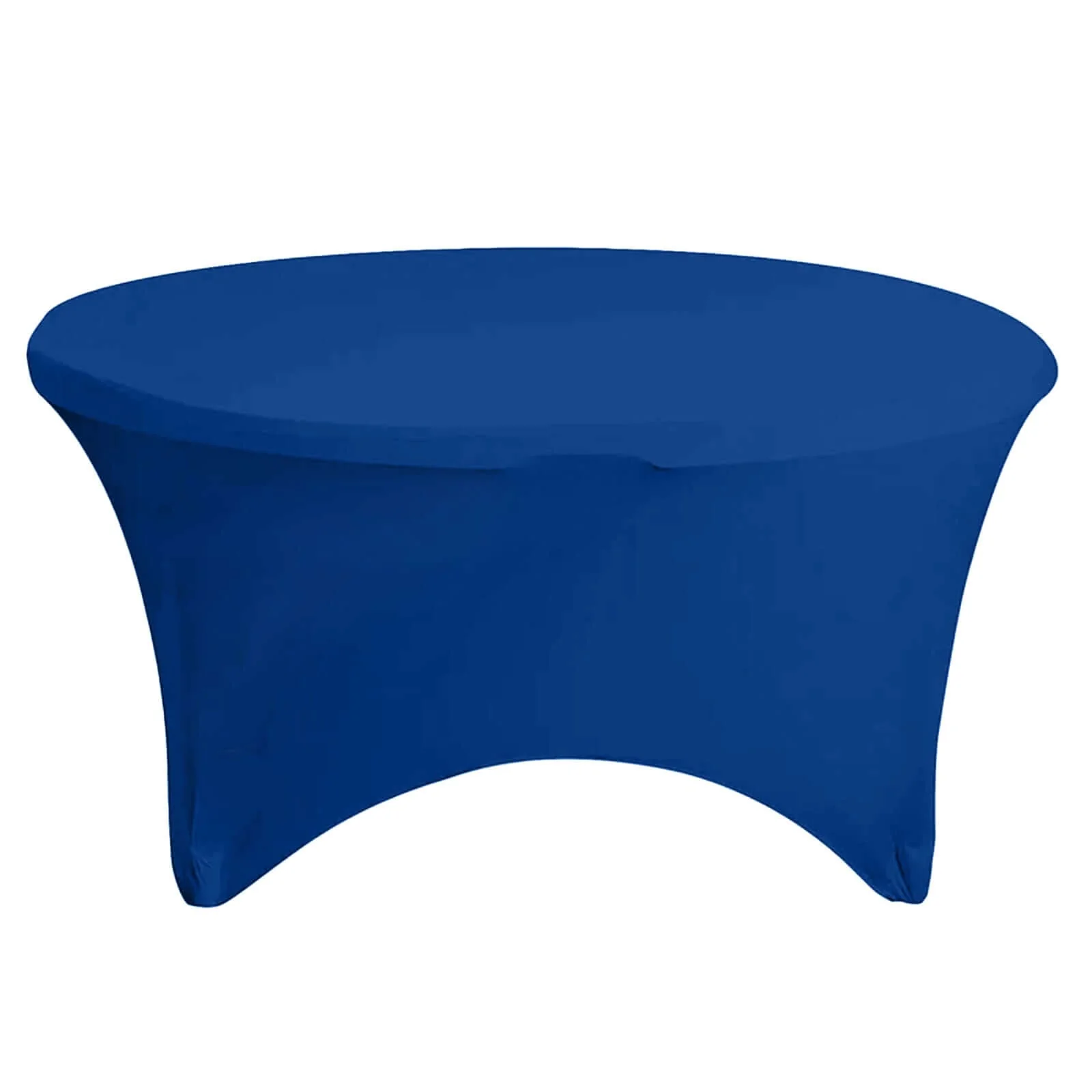 Stretch Spandex Round Tablecloth 5ft Royal Blue - Easy to Maintain Form-Fitting Table Cover - Image 6