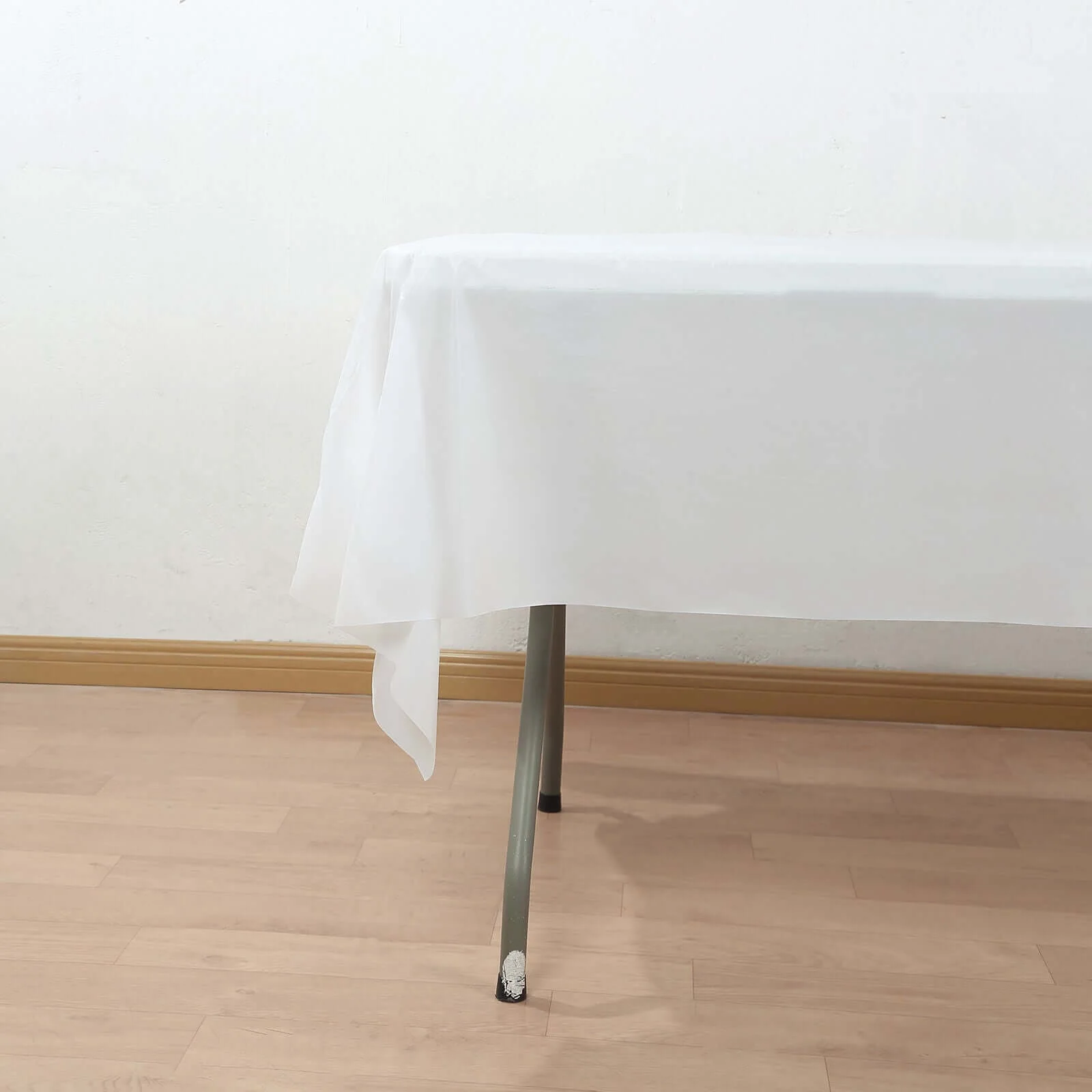 Plastic Table Cover Roll 54"x300ft White with Slide Cutter - Cuts Up to 36 Rectangle 8ft Disposable Tablecloths - Image 5