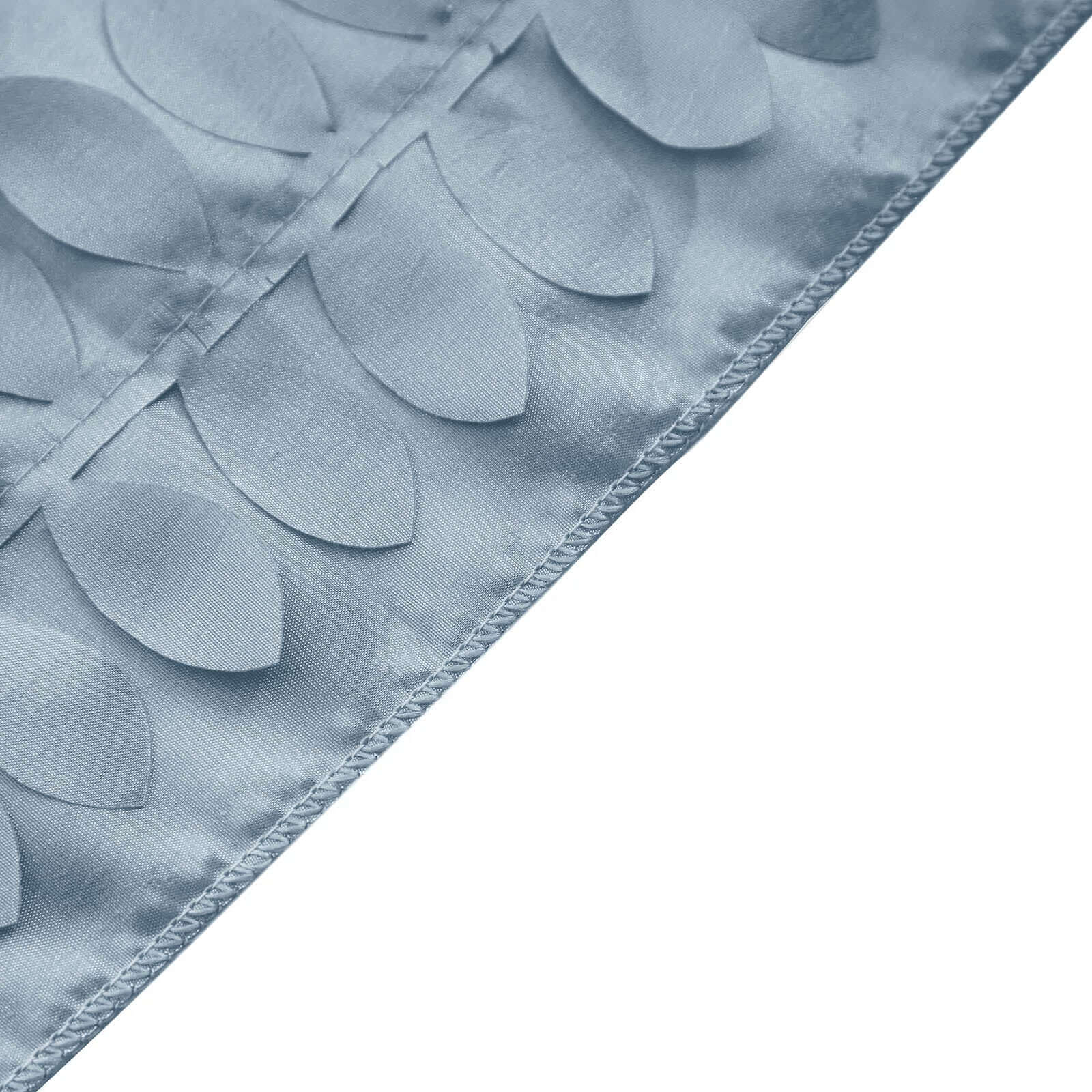 Taffeta Fabric Table Runner 12"x108" Dusty Blue - 3D Leaf Petal Table Decor - Image 3