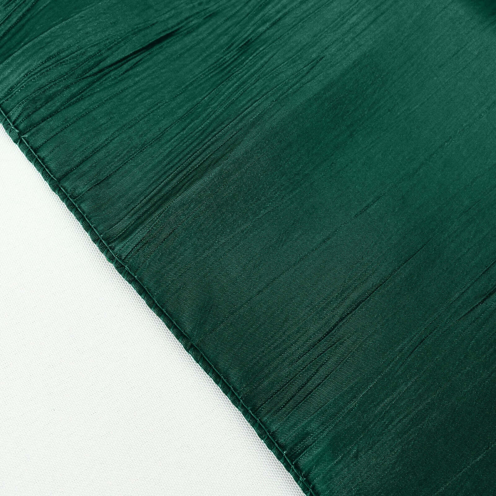 Taffeta Rectangle Tablecloth 60"x102" Hunter Emerald Green Accordion Crinkle Table Cover - Image 16
