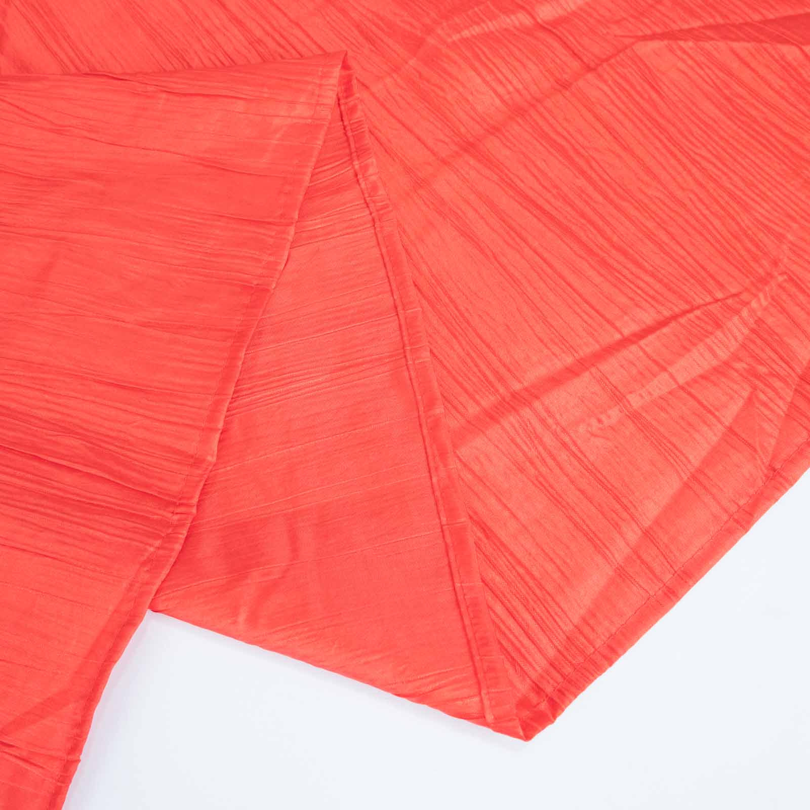 Taffeta Rectangle Tablecloth 60"x102" Red Accordion Crinkle Table Cover - Image 10