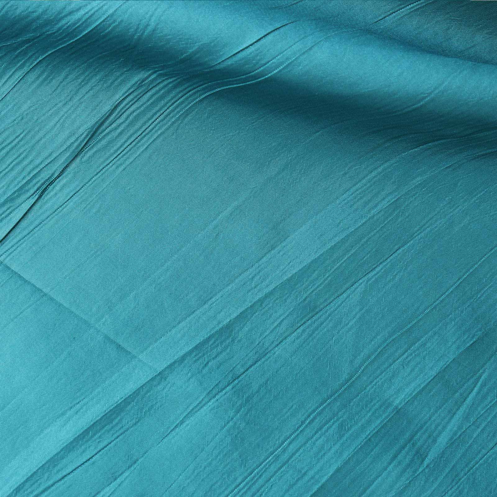 Taffeta Rectangle Tablecloth 60"x102" Teal Accordion Crinkle Table Cover - Image 18