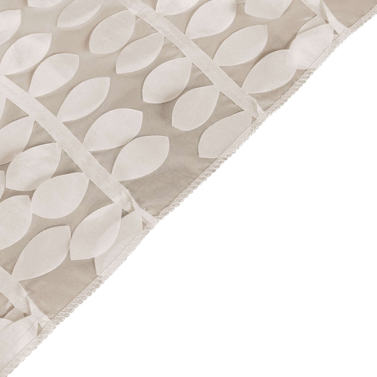 Taffeta Rectangle Tablecloth 90"x132" Beige - 3D Leaf Petal Seamless Table Cover - Image 10
