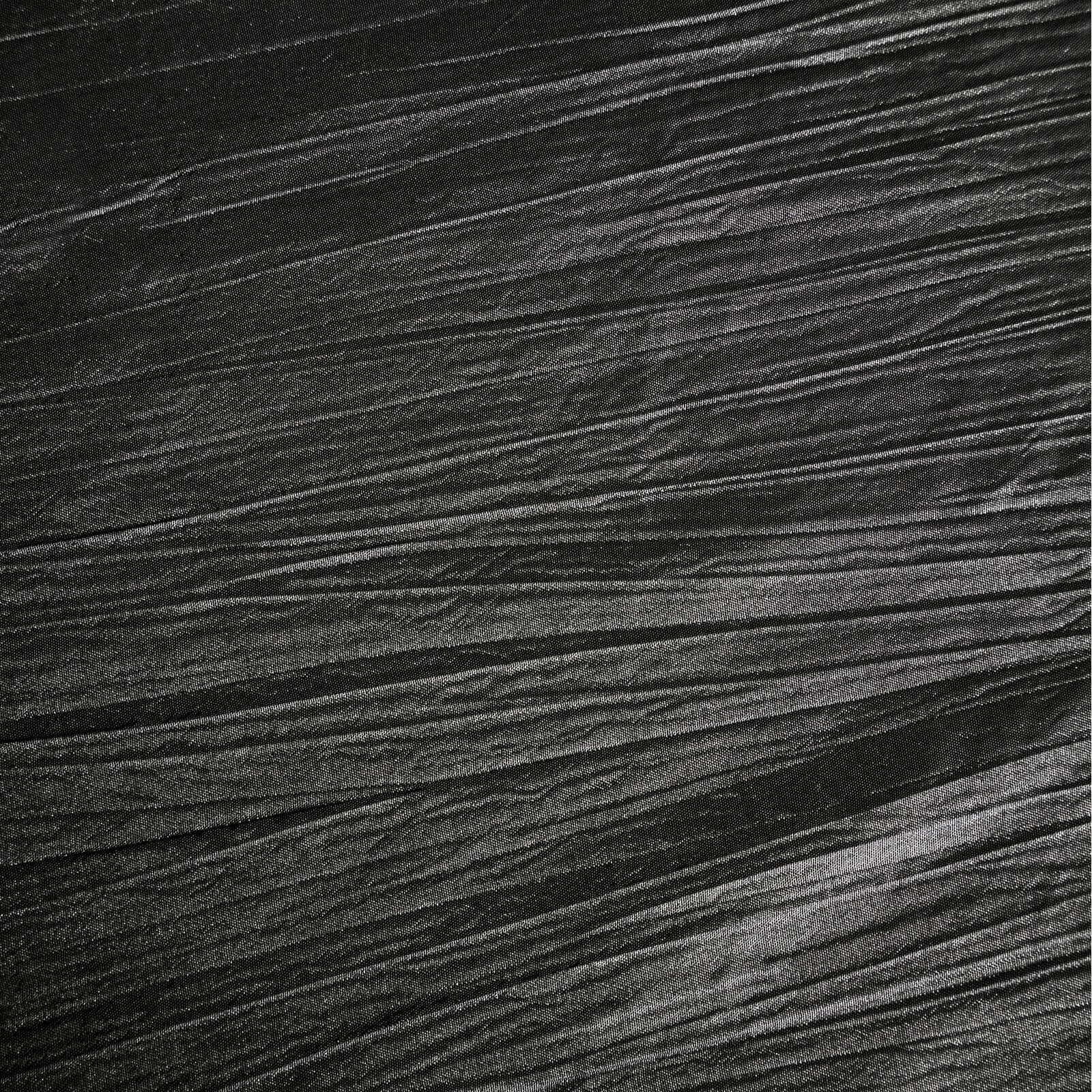 Taffeta Rectangle Tablecloth 90"x132" Black with Accordion Crinkle Design - Seamless Finish - Image 8
