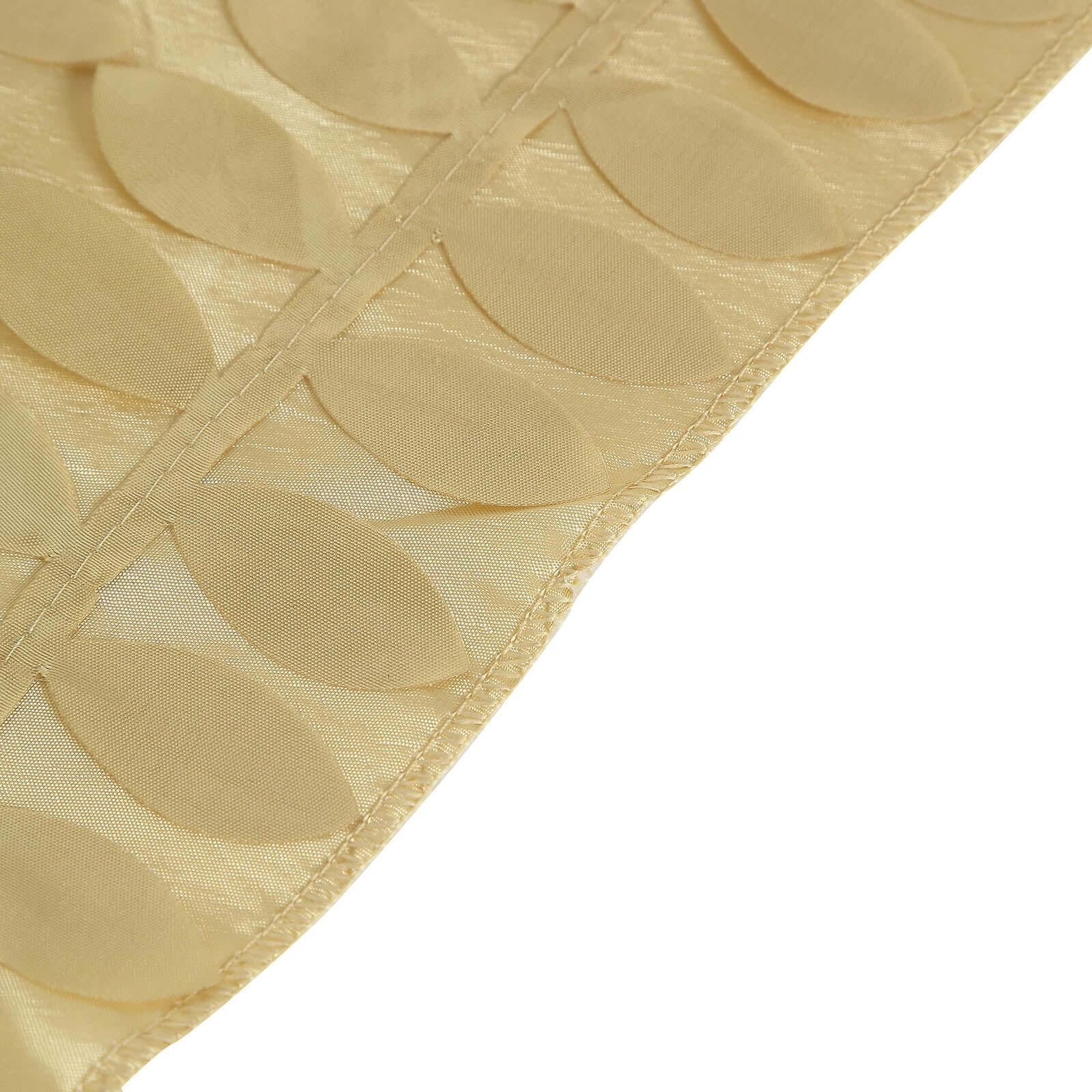 Taffeta Rectangle Tablecloth 90"x132" Champagne - 3D Leaf Petal Seamless Table Cover - Image 9