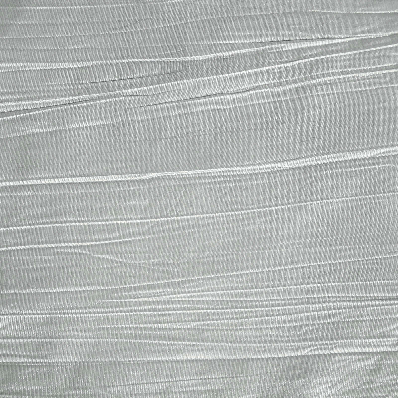 Taffeta Rectangle Tablecloth 90"x156" Silver with Accordion Crinkle Design - Seamless Finish - Image 13