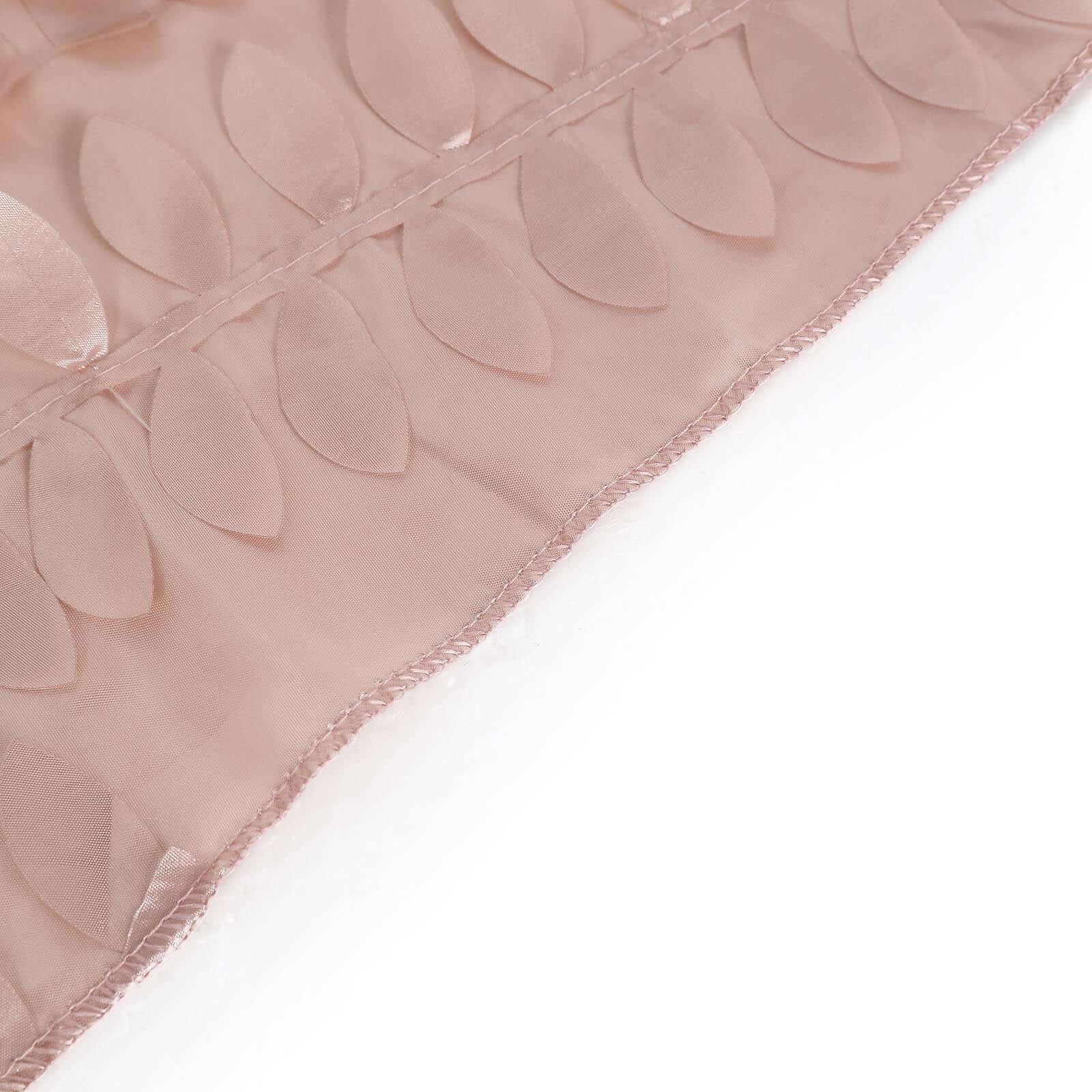 Taffeta Round Tablecloth 120" Dusty Rose - 3D Leaf Petal Seamless Table Cover - Image 10