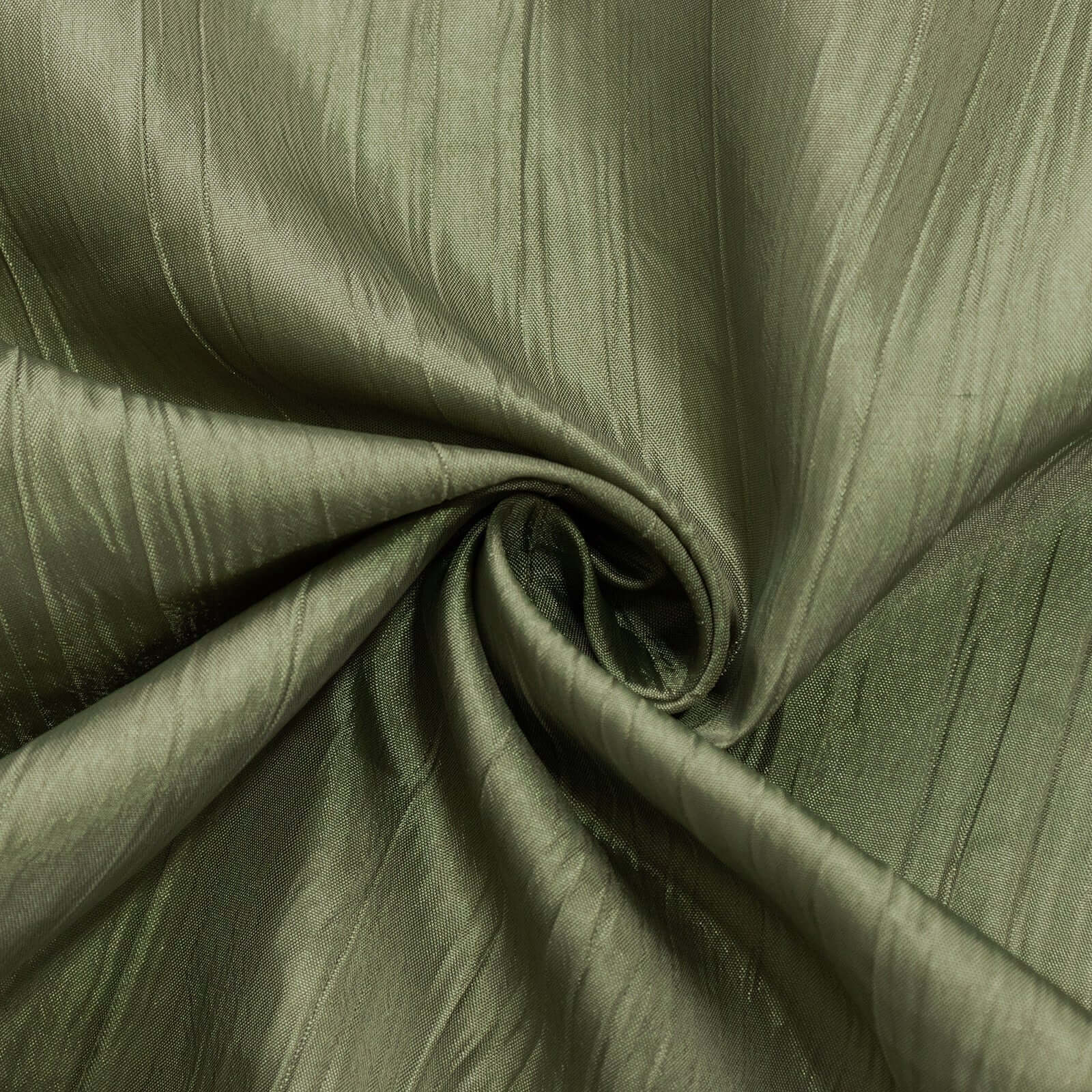 Taffeta Round Tablecloth 132" Dusty Sage Green Accordion Crinkle Table Cover - Image 8