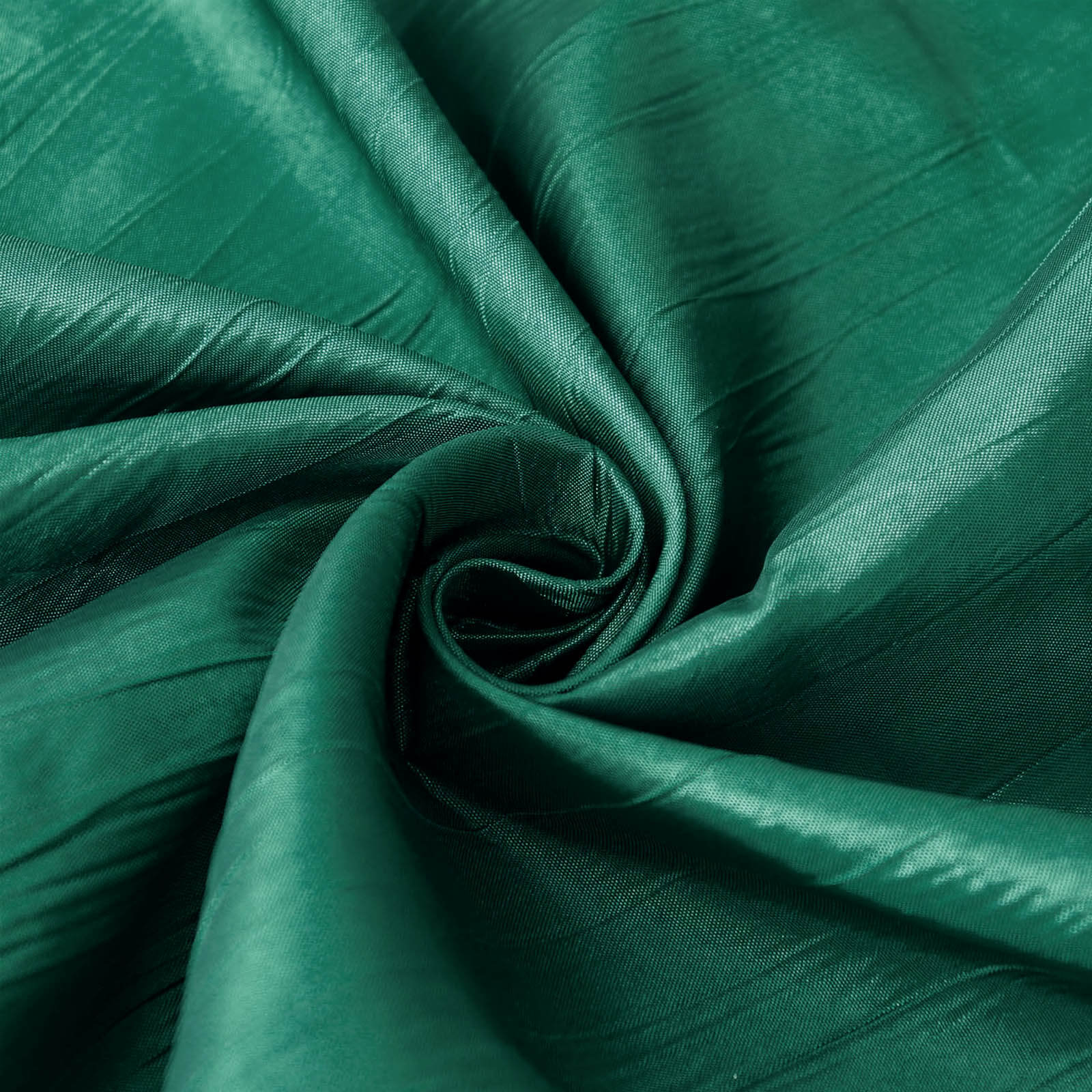 Taffeta Round Tablecloth 132" Hunter Emerald Green Accordion Crinkle Table Cover - Image 8