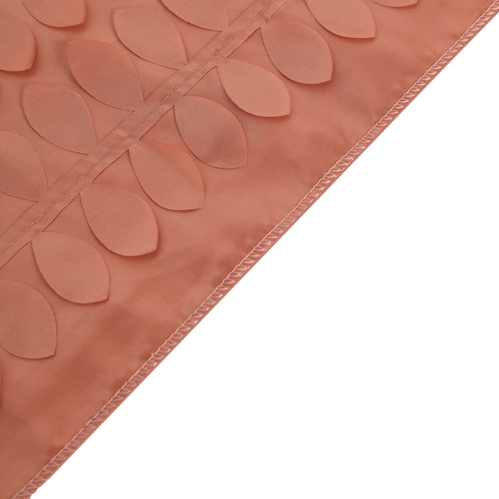 Taffeta Square Tablecloth 54"x54" Terracotta (Rust) - 3D Leaf Petal Table Cover - Image 6