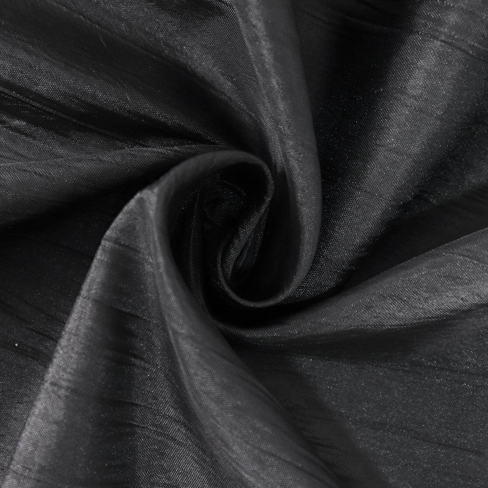 Taffeta Table Overlay 72"x72" Black - Accordion Crinkle Table Topper - Image 8