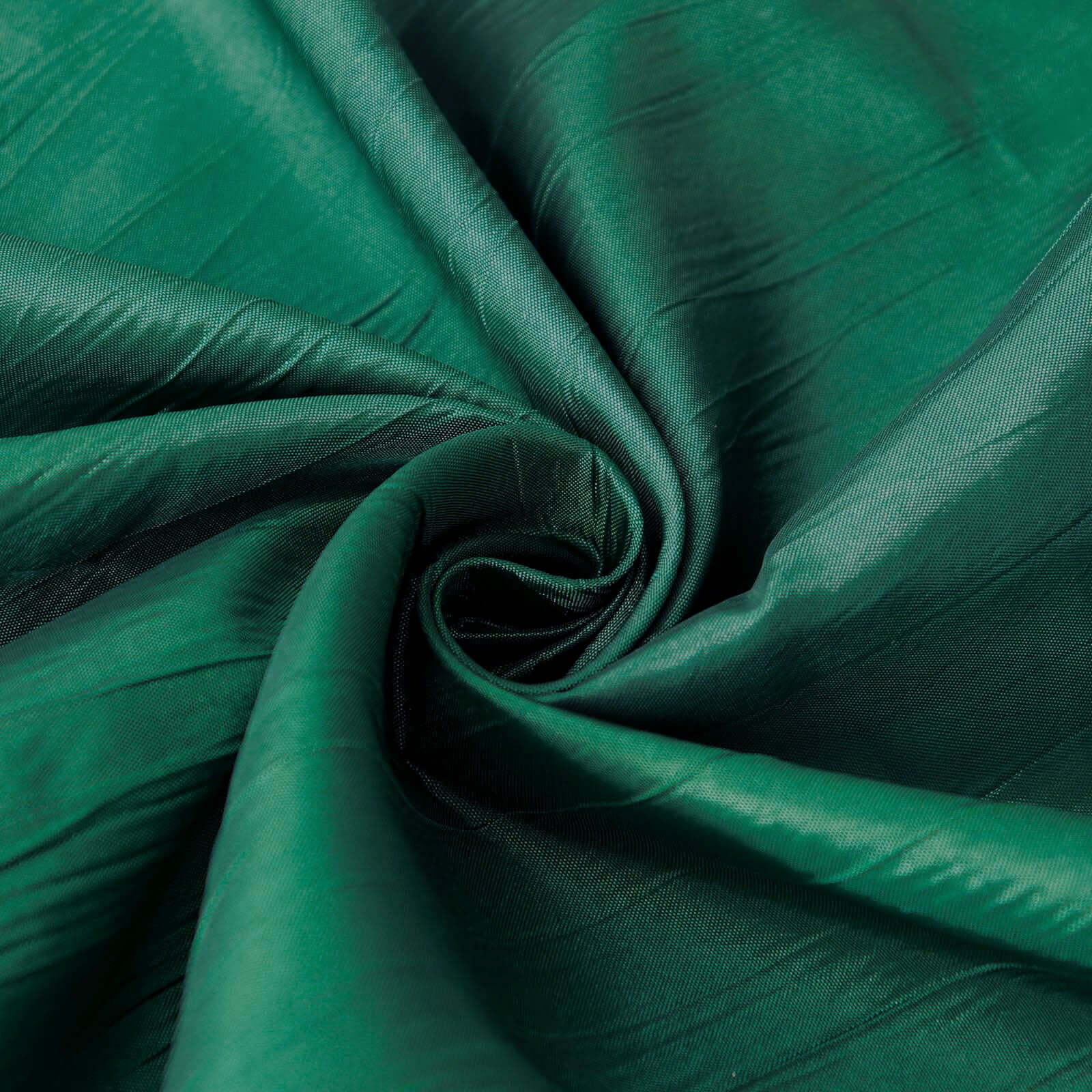 Taffeta Table Overlay 72"x72" Hunter Emerald Green - Accordion Crinkle Table Topper - Image 8