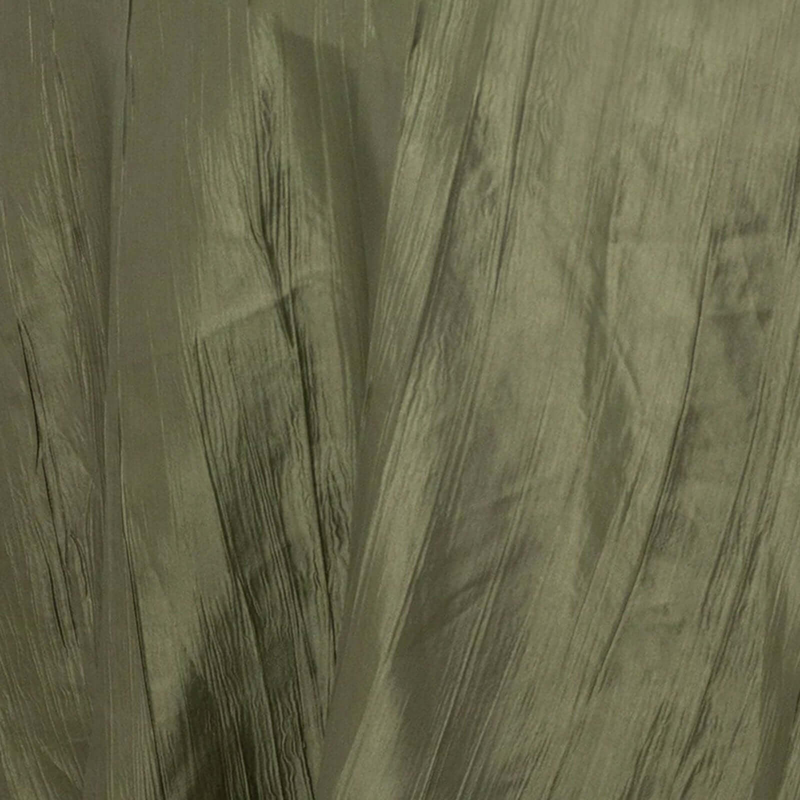 Taffeta Table Overlay 90"x90" Dusty Sage Green - Accordion Crinkle Table Topper - Image 9