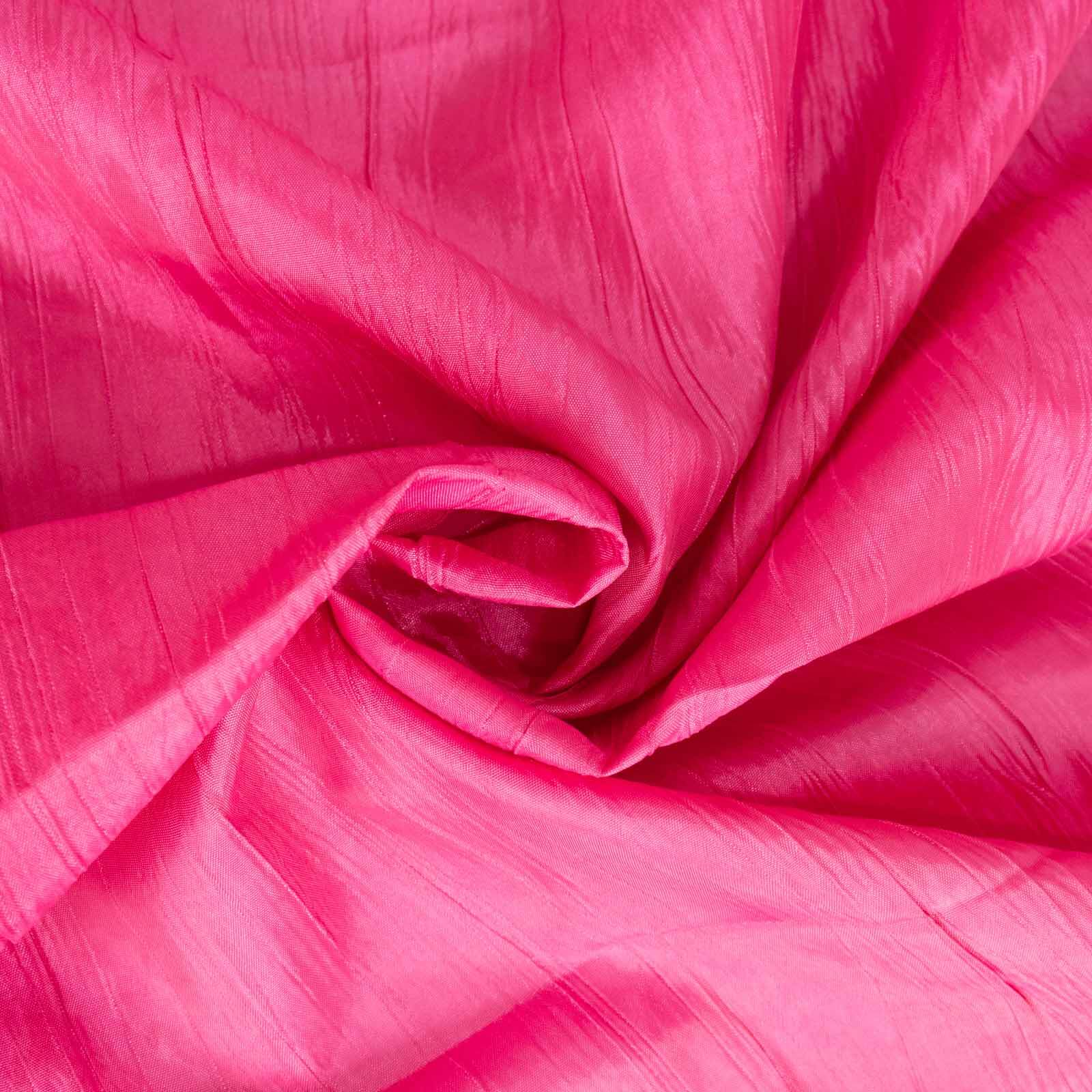 Taffeta Table Runner 12"x108" Fuchsia - Accordion Crinkle Table Linen - Image 7