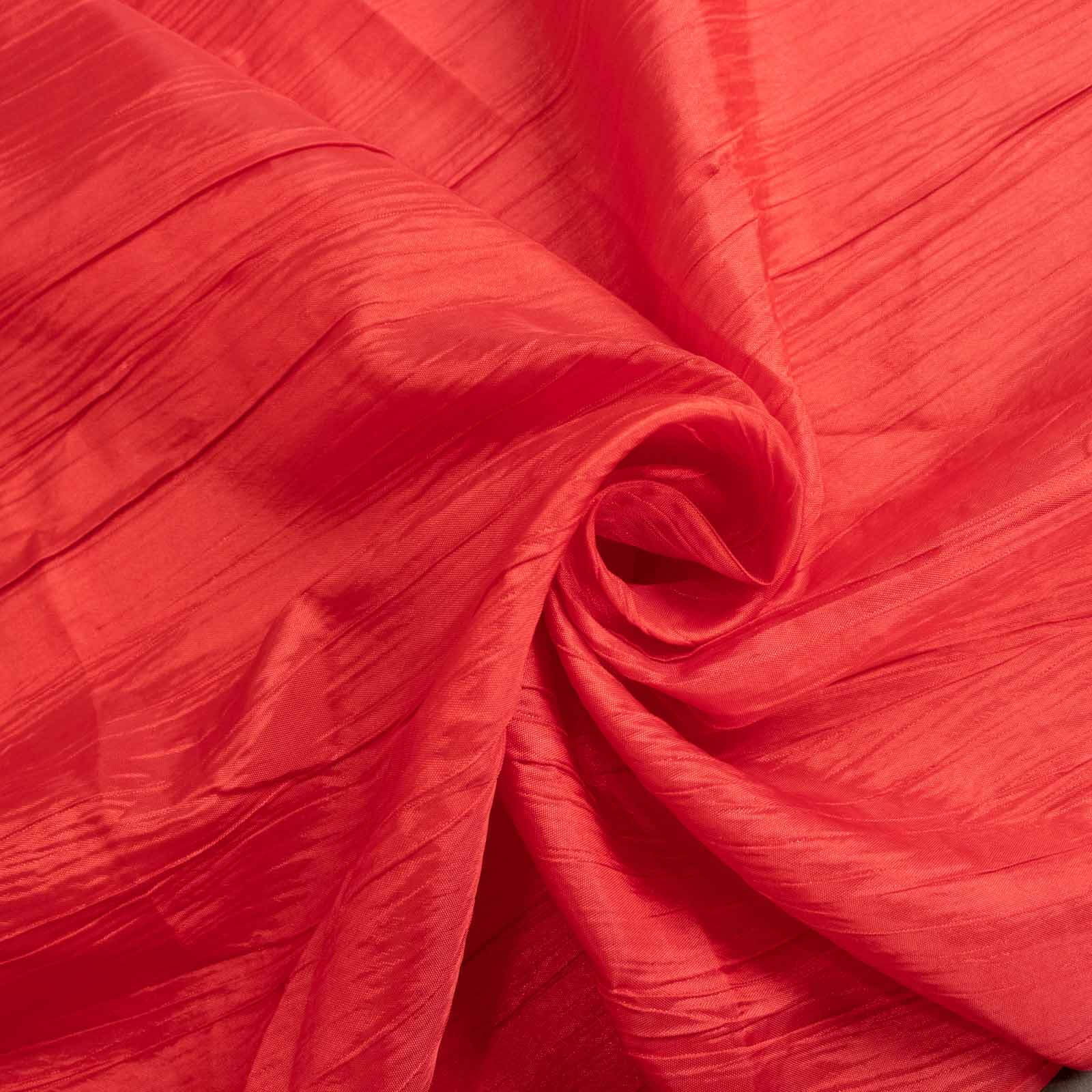 Taffeta Table Runner 12"x108" Red - Accordion Crinkle Table Linen - Image 7