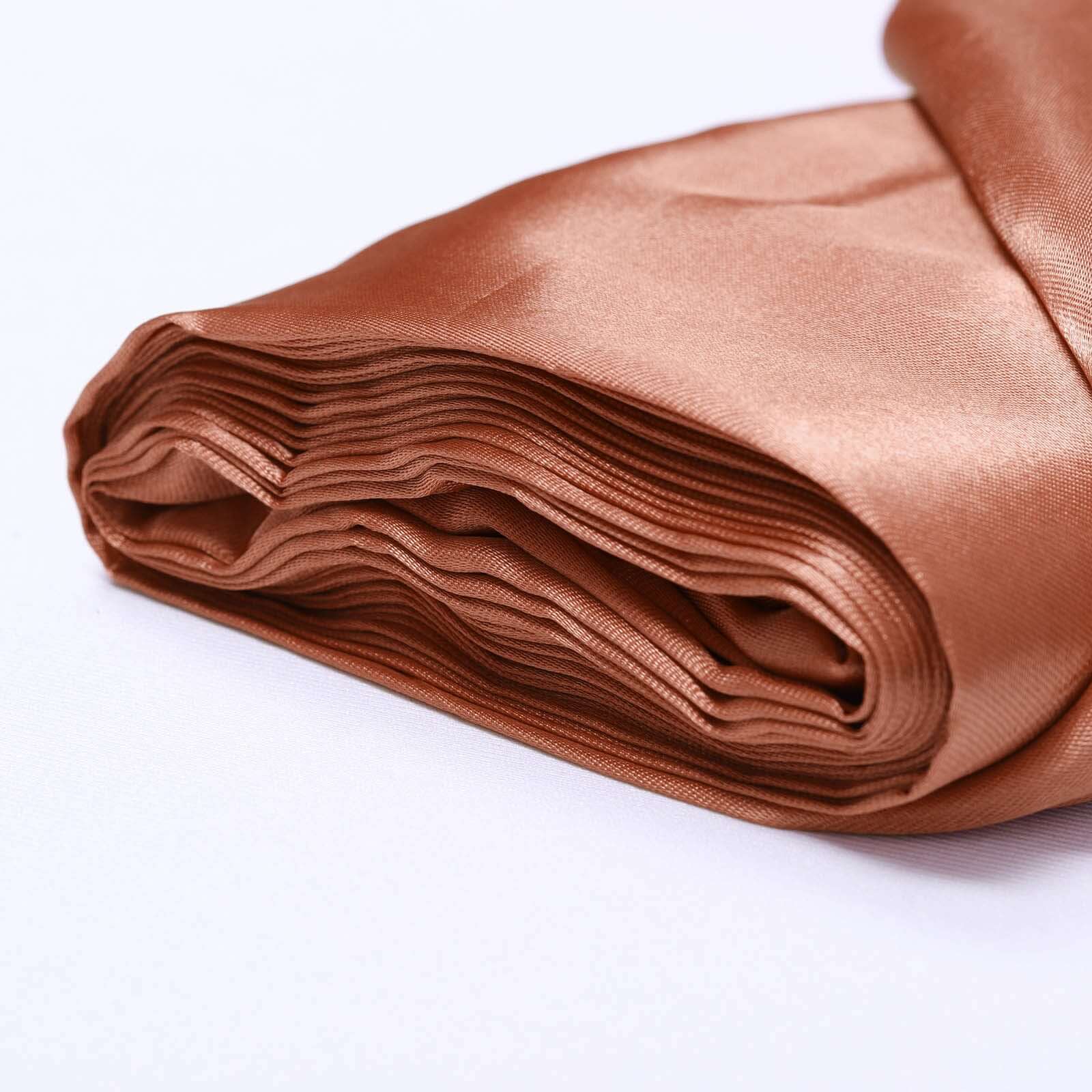 Terracotta (Rust) Satin Fabric Bolt 10 Yards 54" - Image 3