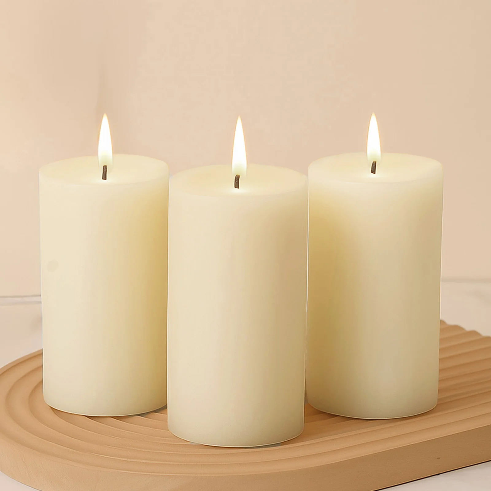 6-Pack Unscented Pillar Candles – Dripless 3"x6" Ivory Paraffin Wax with Smokeless Cotton Wicks, Clean & Long-Lasting 60-Hour Burn - Image 8