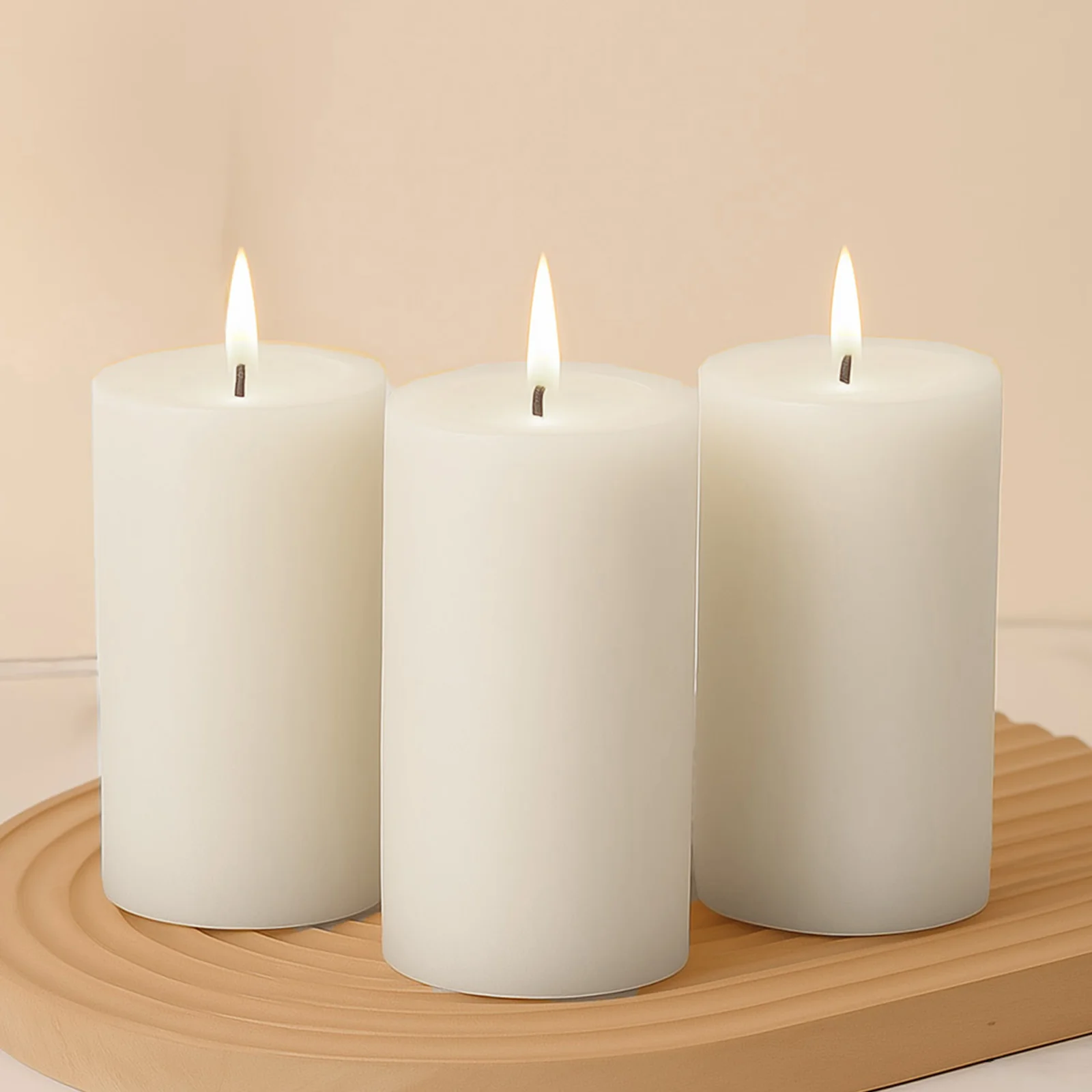 6-Pack Unscented Pillar Candles – Dripless 3"x6" White Paraffin Wax with Smokeless Cotton Wicks, Clean & Long-Lasting 60-Hour Burn - Image 8